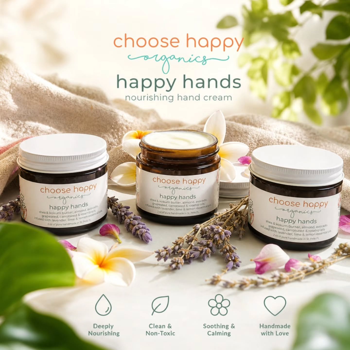 Silky Moisture. Gentle Renewal. A Soft, Sweet Reset.

🙌 A hand cream crafted to nourish deeply, melt in instantly, and leave your skin feeling soft, supple, and beautifully renewed.

🌿 Powered by an all-natual melody of nutrient‑rich butters, oils,