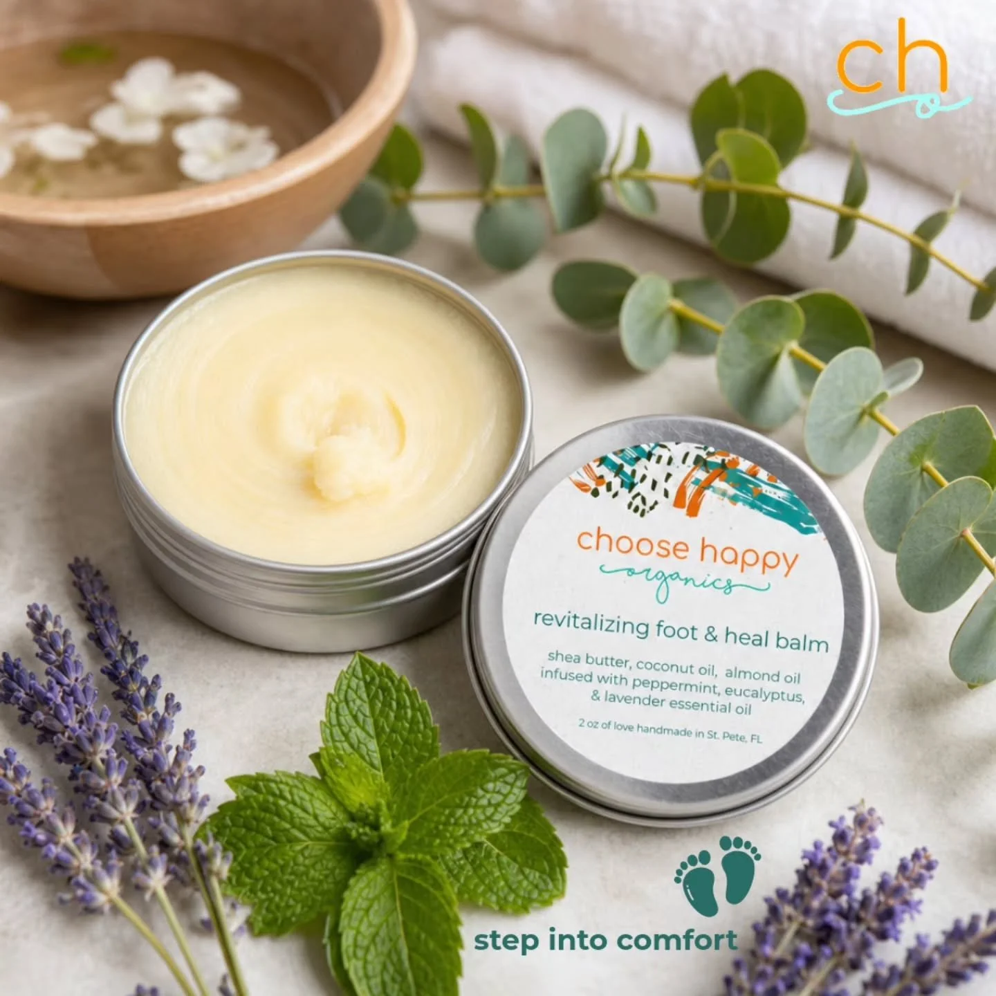 Pure Relief. Cooling Comfort. Softness Restored.

A soothing ritual for tired feet that's crafted to hydrate, calm, and revive with every touch. 

✨️ This rich, restorative balm is crafted to revive even the roughest heels, melting in instantly to de