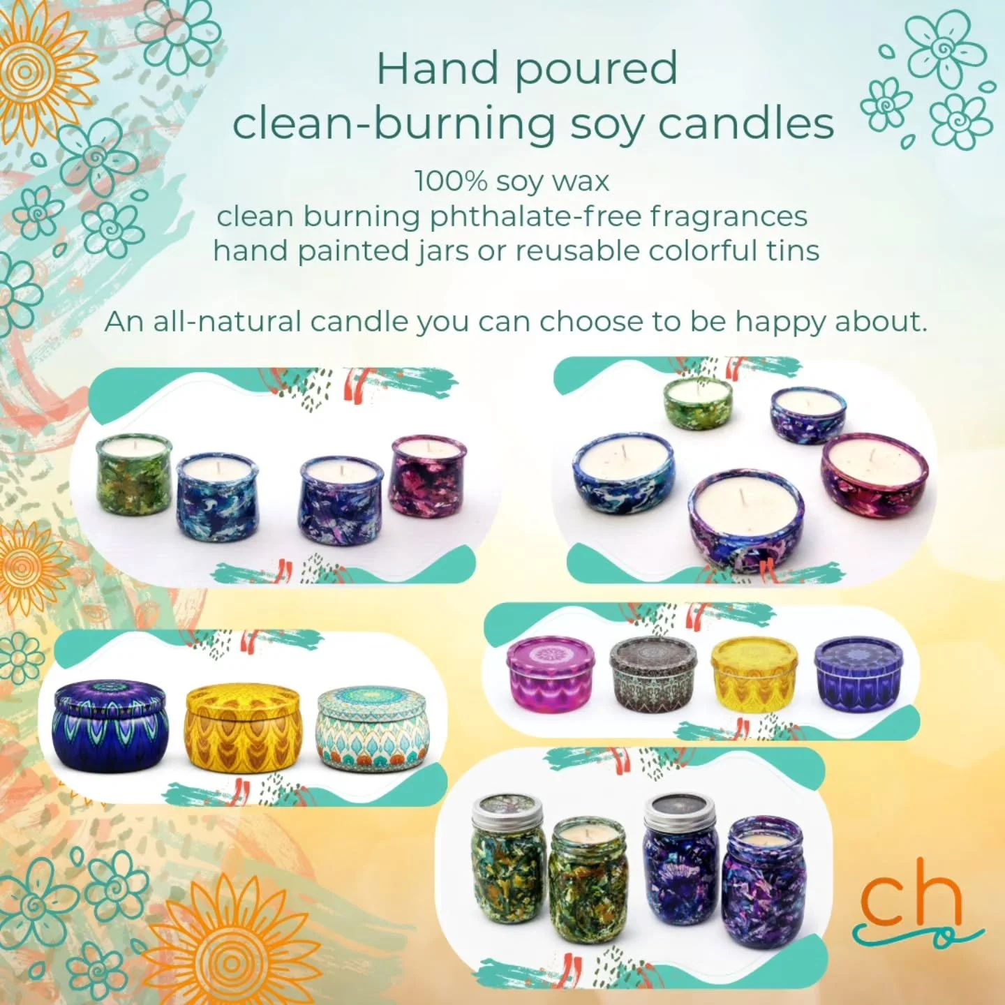 Hand‑poured with care, crafted with purpose. 
 
🔥 Our candles are made from 100% soy wax and clean‑burning, phthalate‑free fragrances.

🌿 Pure, plant‑based, and toxin‑free. Each one is topped with Pink Himalayan salt for a subtle shimmer and longer