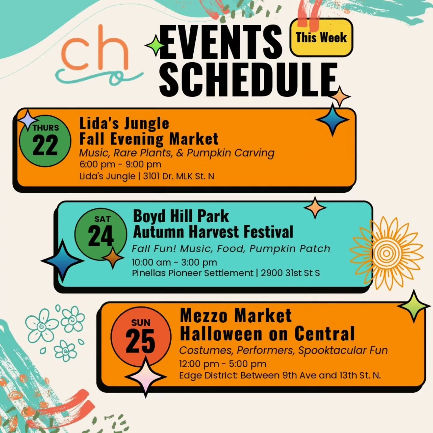 🍂✨ A week filled with autumn magic, local makers, and Halloween fun! ✨🍂 

Join me this week as Choose Happy Organics heads to three wonderful community events filled with fall festivities, creativity, and connection. 

🌿 Thursday: We'll kick thing
