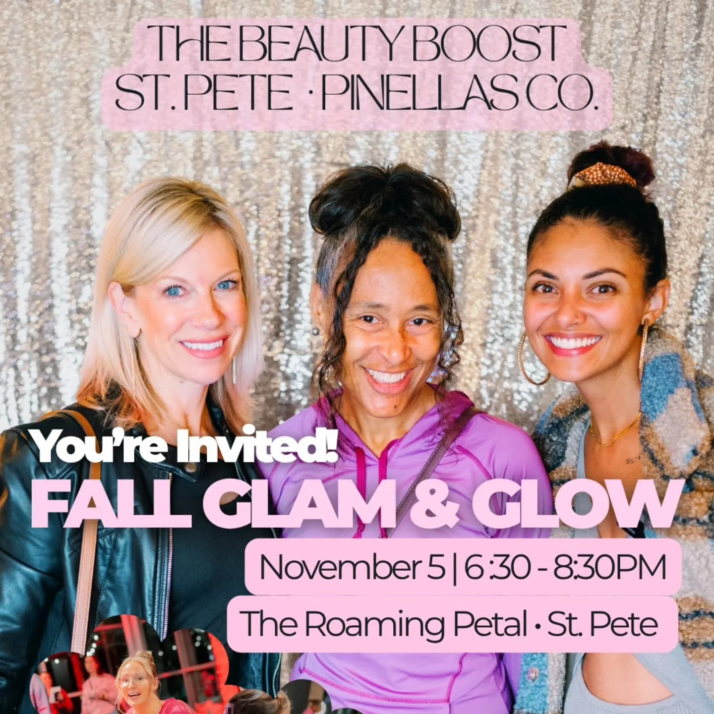 ✨ Girls' Night Out Alert! ✨ 

I'm so excited to share that @choosehappyorganics will be part of @thebeautybooststpete Glam &amp; Glow Event on November 5th! 💕 

🙌 Join us for an evening of connection, self-care, shopping, and fun with an incredible