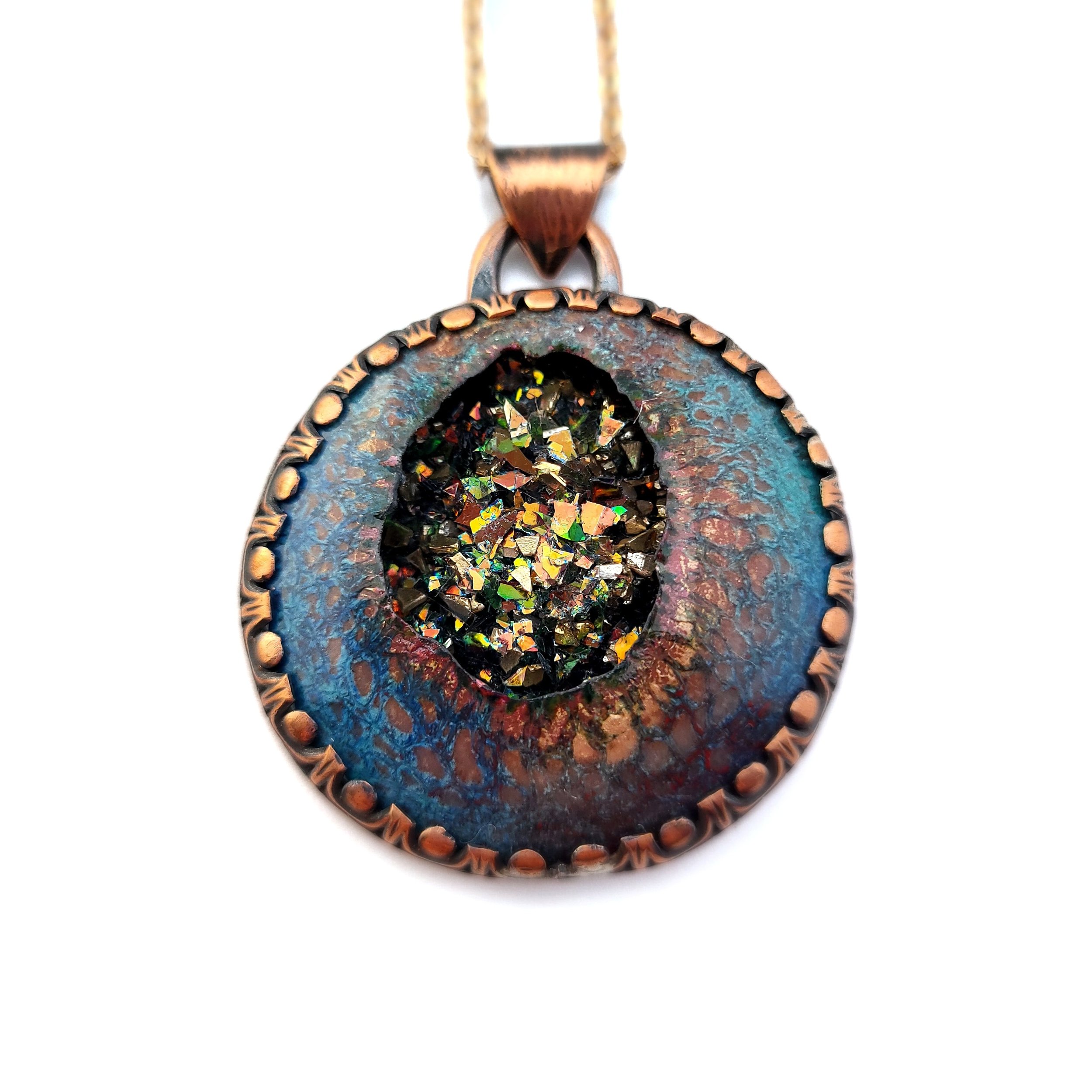 Geode Pendant Blue