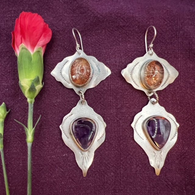 Iodolite & Atomic Amethyst Magdalena Earrings