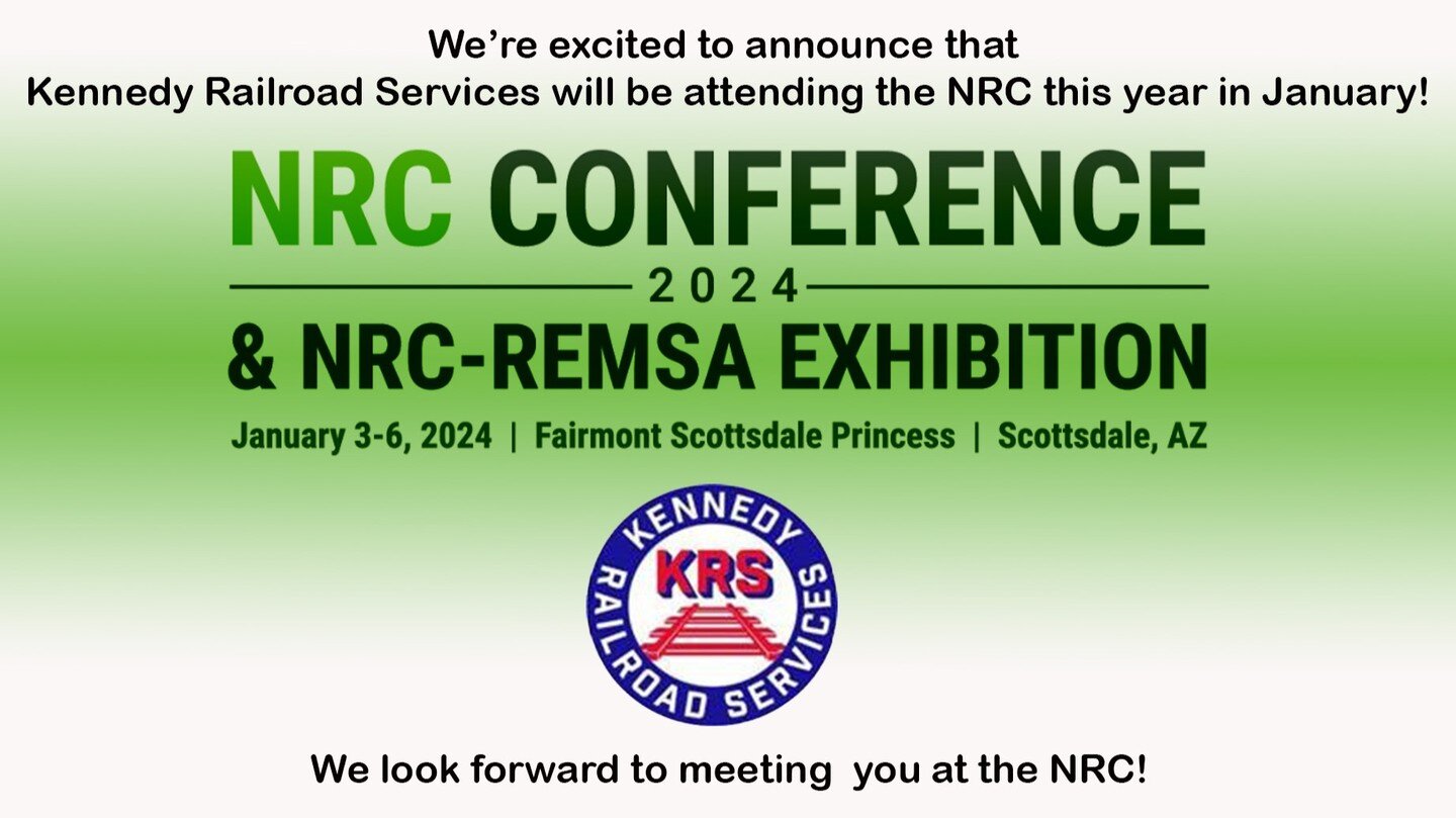 Kennedy Railroad Services will be attending the #nrc convention this January at the #princesshotelscottsdale
We look forward to seeing you in ZONA!
#KRS #Kennedyrailroadservices #kennedyrailroad #scottsdale #TPC #phoenizaz #fun #railroadsafety #railr