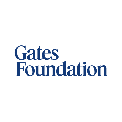 Gates Foundation logo with a stylized globe and the text 'Gates Foundation' in blue.