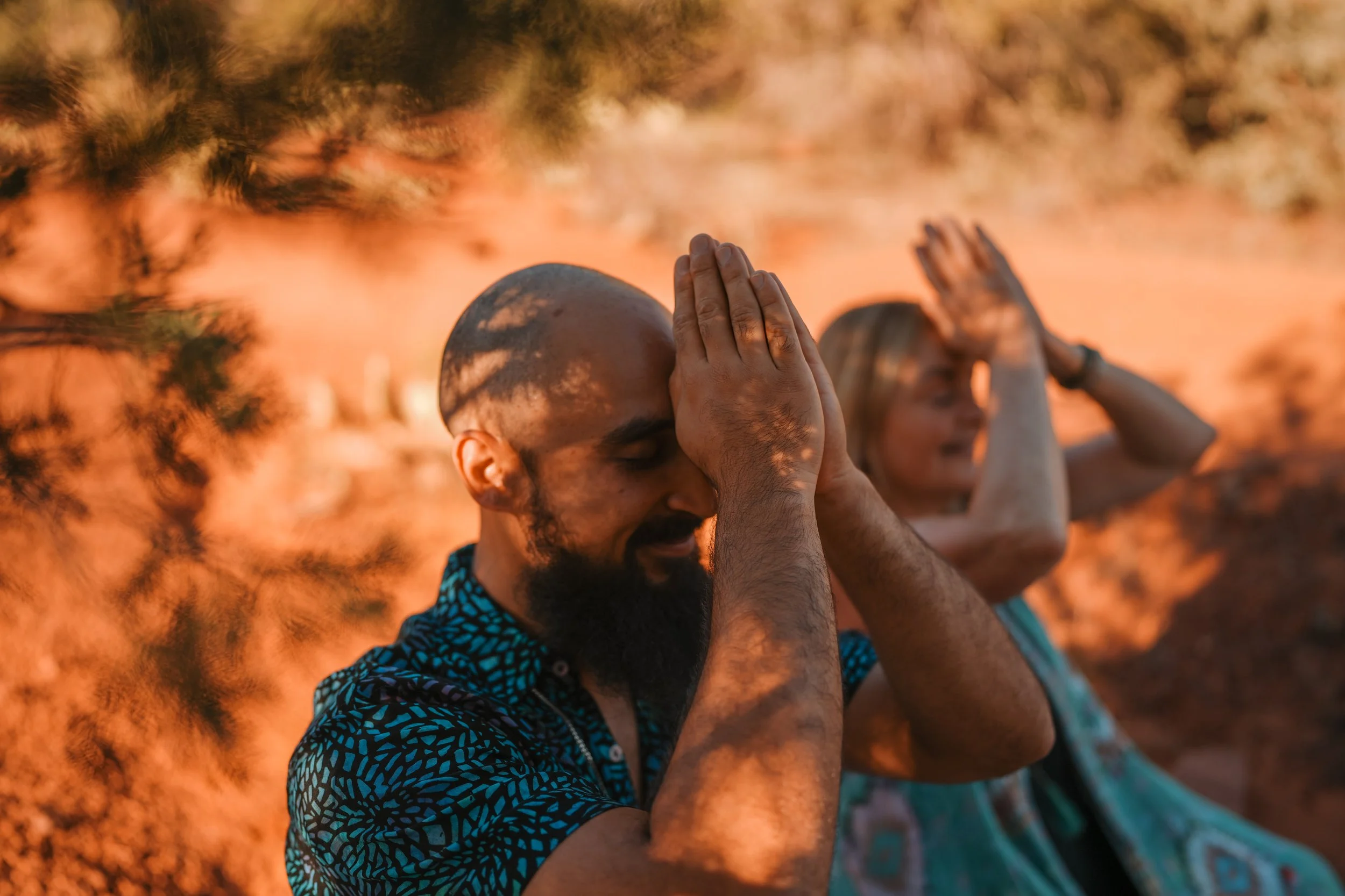 M and Om Prayer.JPG