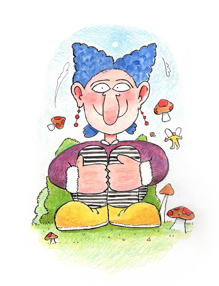 magic mushrooms illustration by james benn