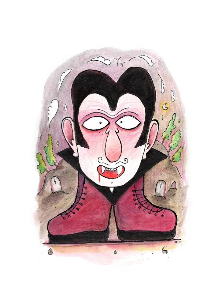 halloween vampire illustration by james benn