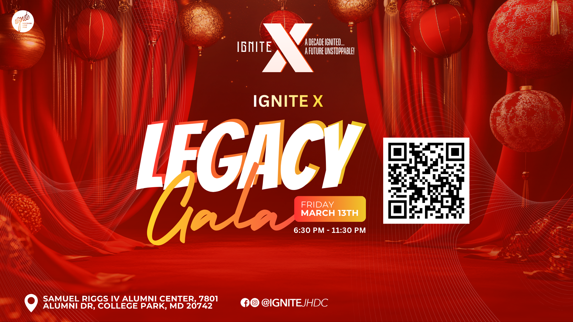Flyer for Ignite X legacy Gala