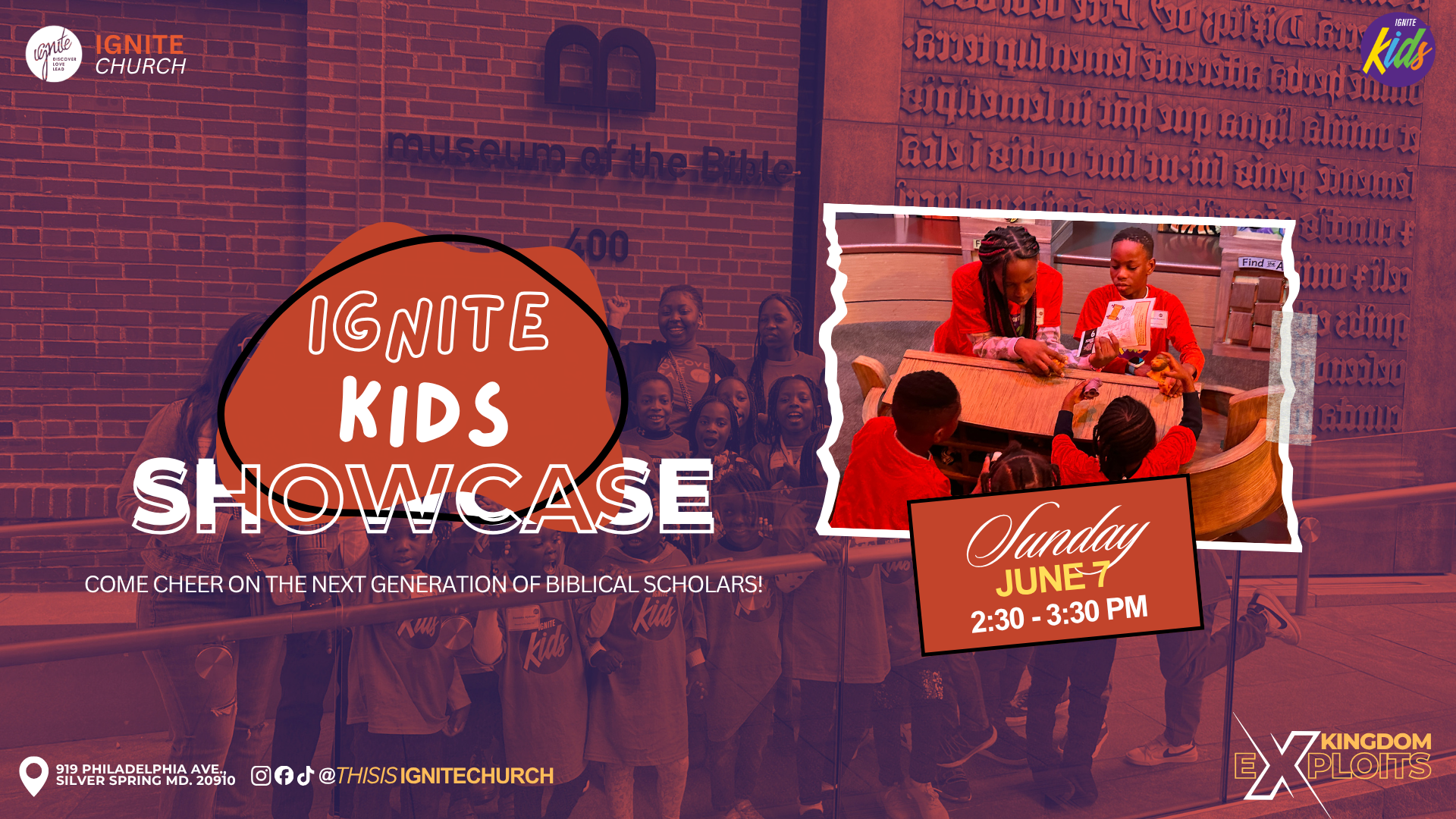 Digital Flyer for ignite kids showcase