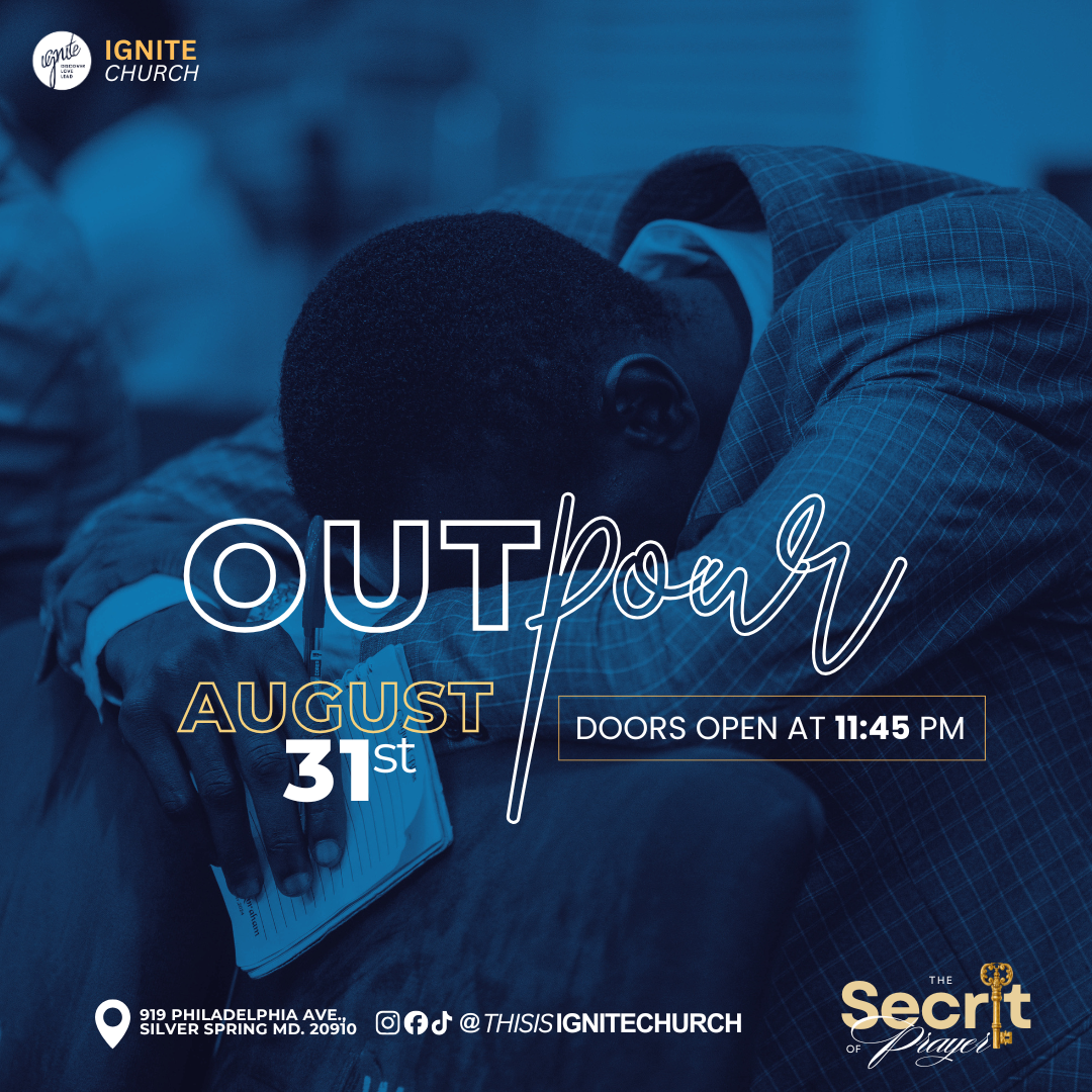 Event poster for the outpour midnight prayer encounter