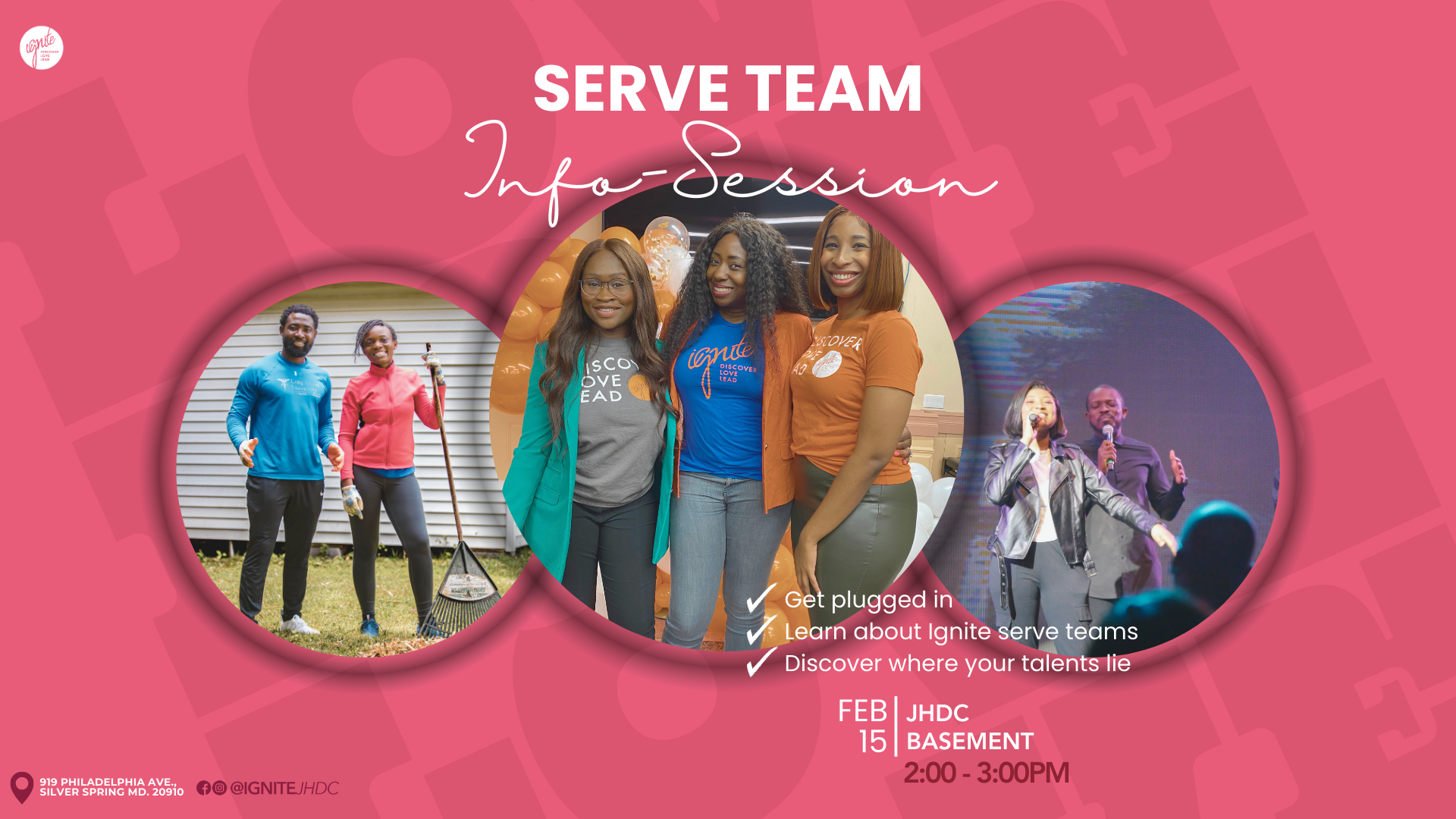 serve team info session flyer and information