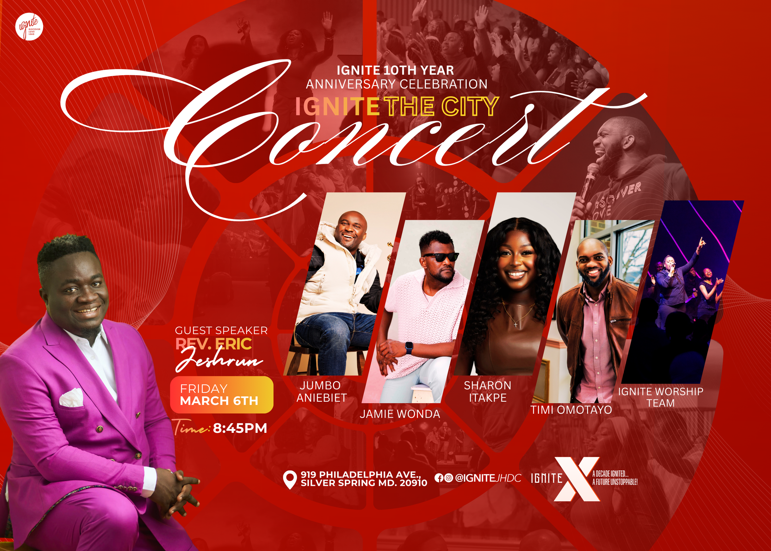 flyer for Ignite the city concert