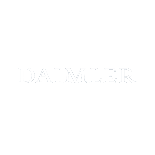 Black background with white text reading "Daimler."