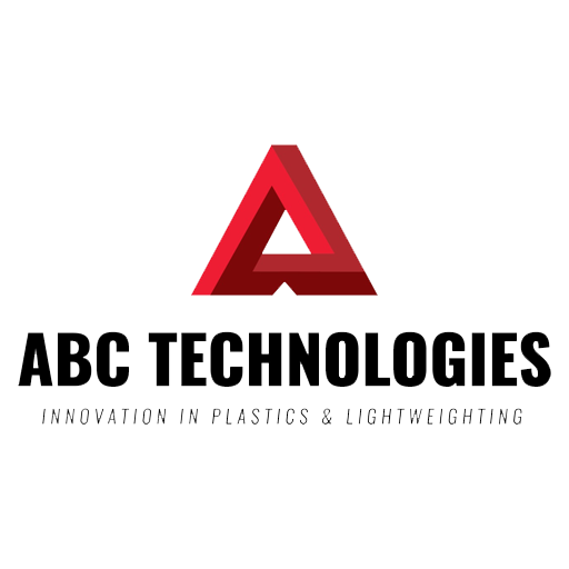 Logo of ABC Technologies with a stylized red letter 'A' and the tagline 'Innovation in Plastics & Lightweighting'.