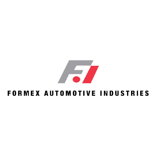 Logo of Forex Mexico Automotive Industries with the letter 'F' in gray and red, and text below.