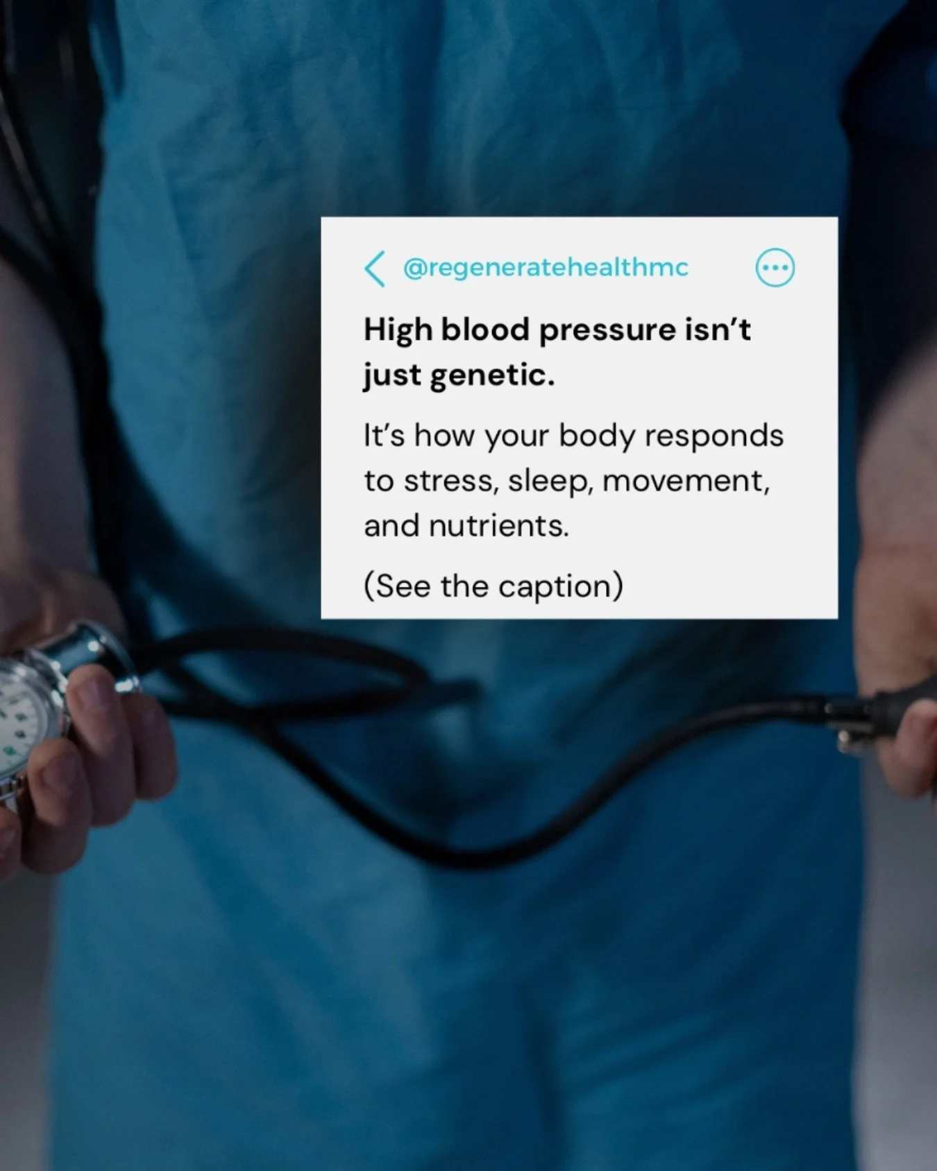 My blood pressure is high because it runs in my family.

Genetics only contribute a small percentage to cardiovascular risk.

Most BP problems develop from chronic stress, nervous system overload, poor sleep, inflammation, and long-term metabolic str
