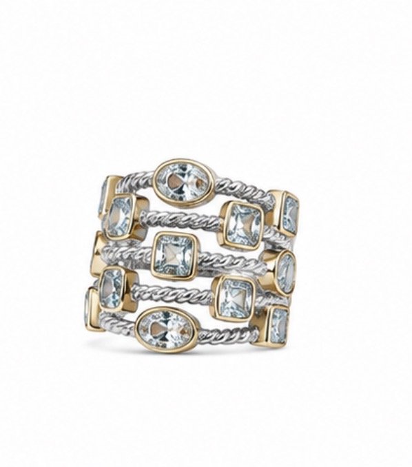 White Sapphire Chunky Ring