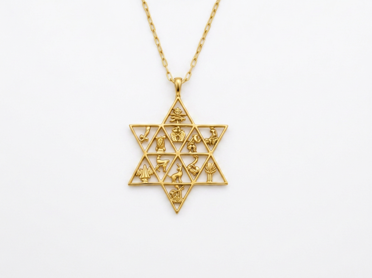 Judaic star necklace
