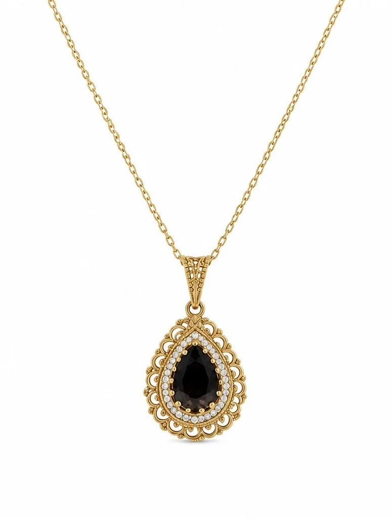 Smoky quartz vintage pendant