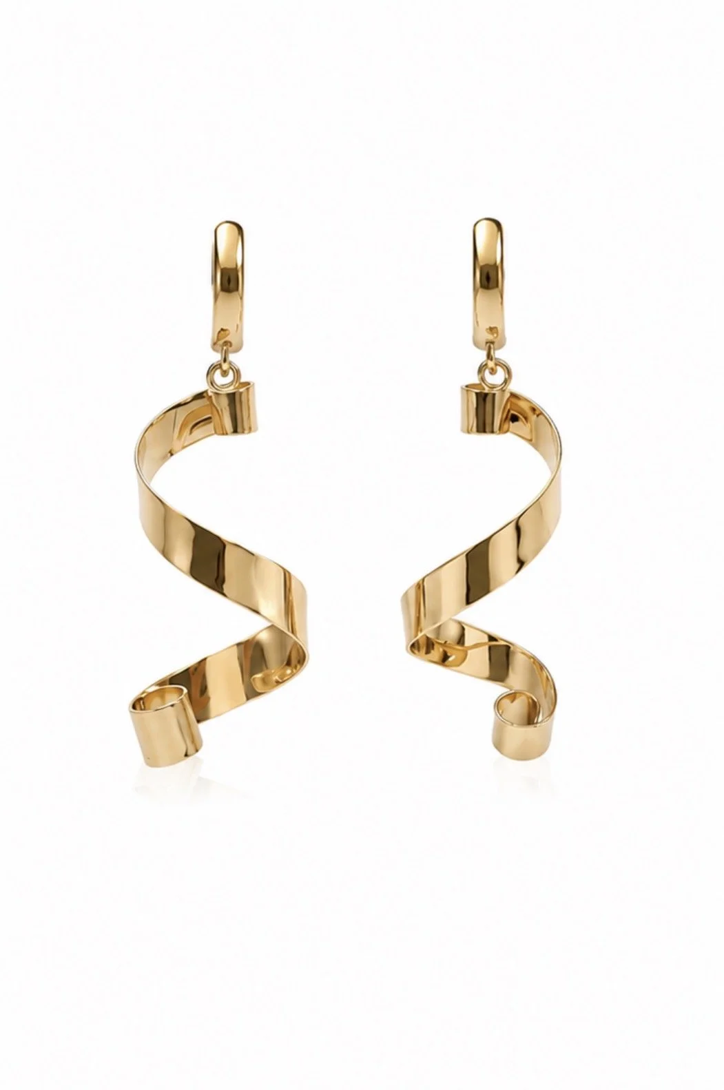 Gold Spiral Post Earrings