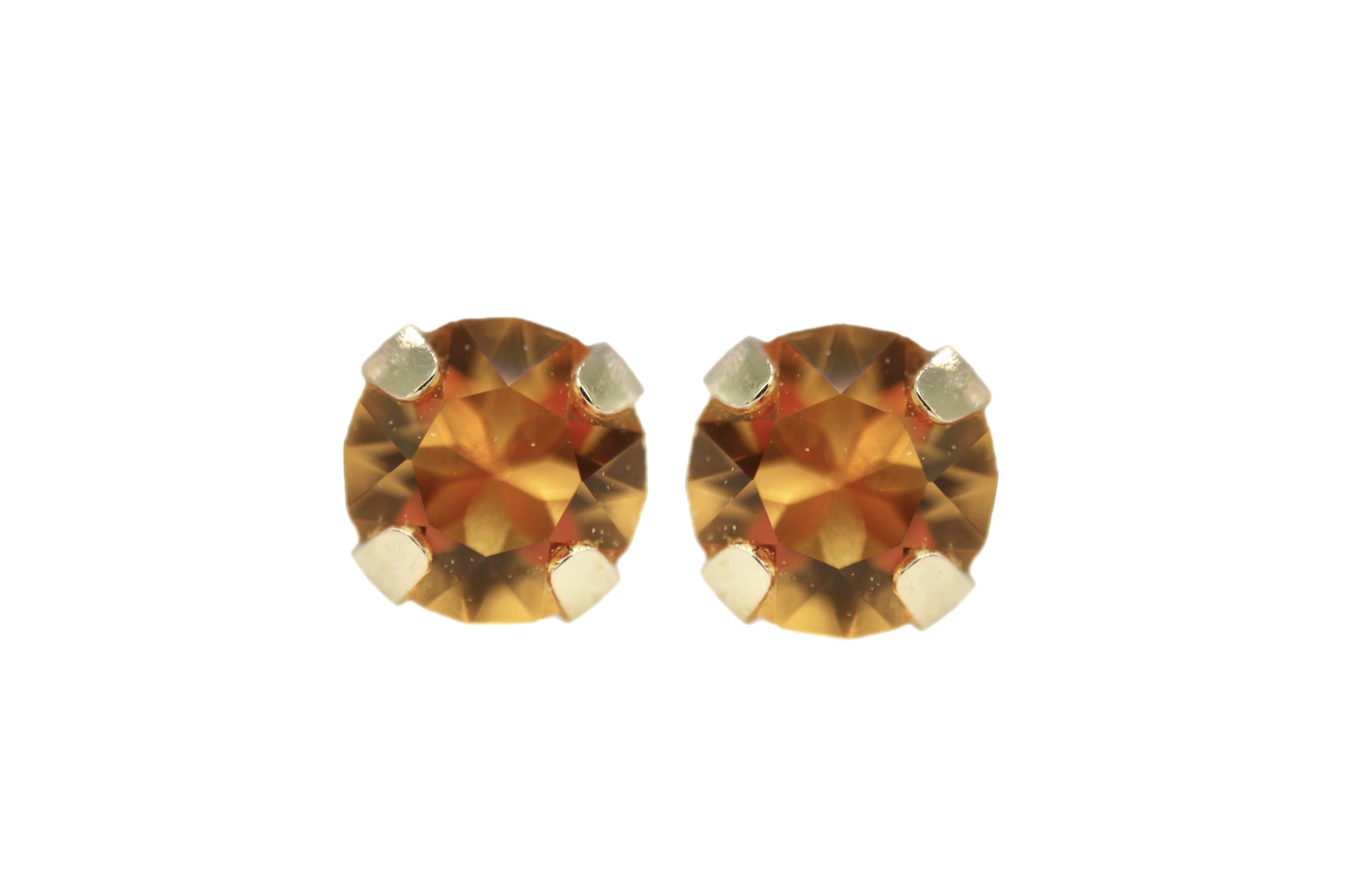 Citrine Post Earrings