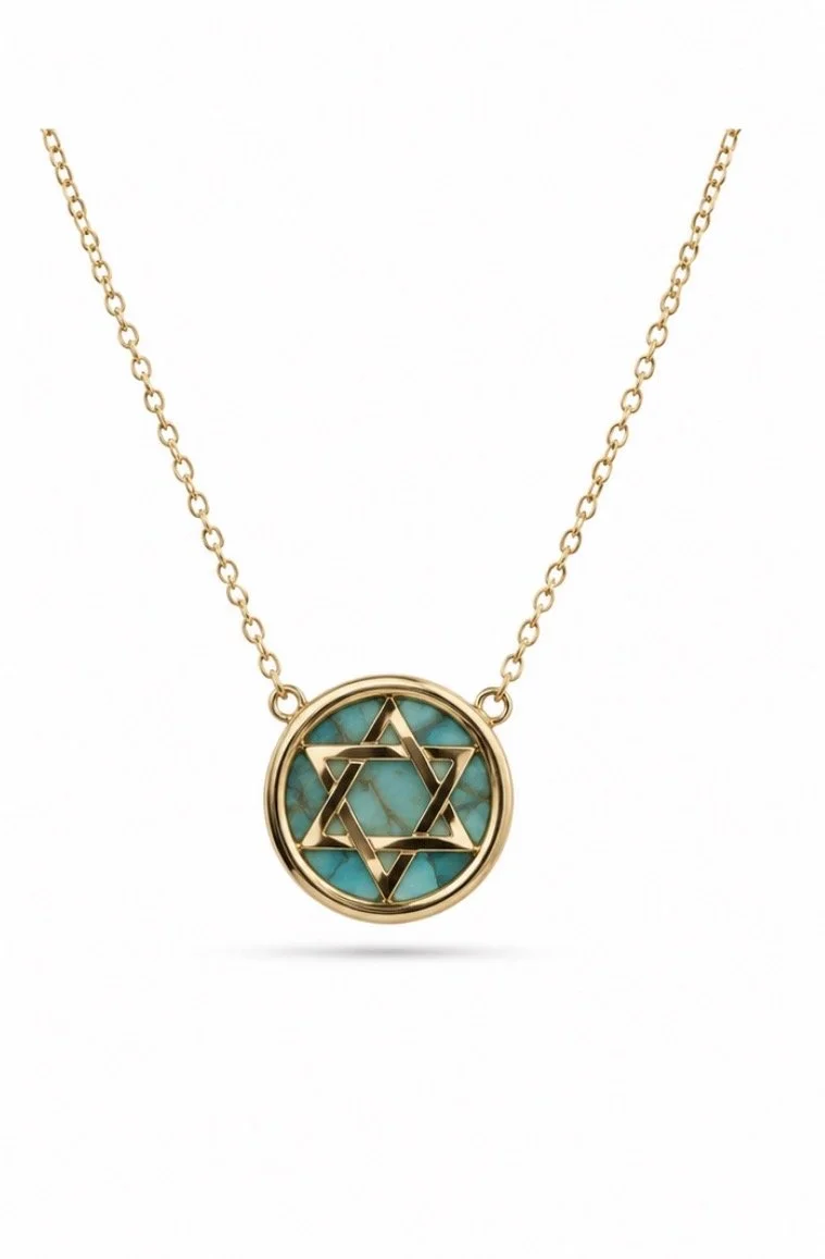 Star of David Turquoise Necklace