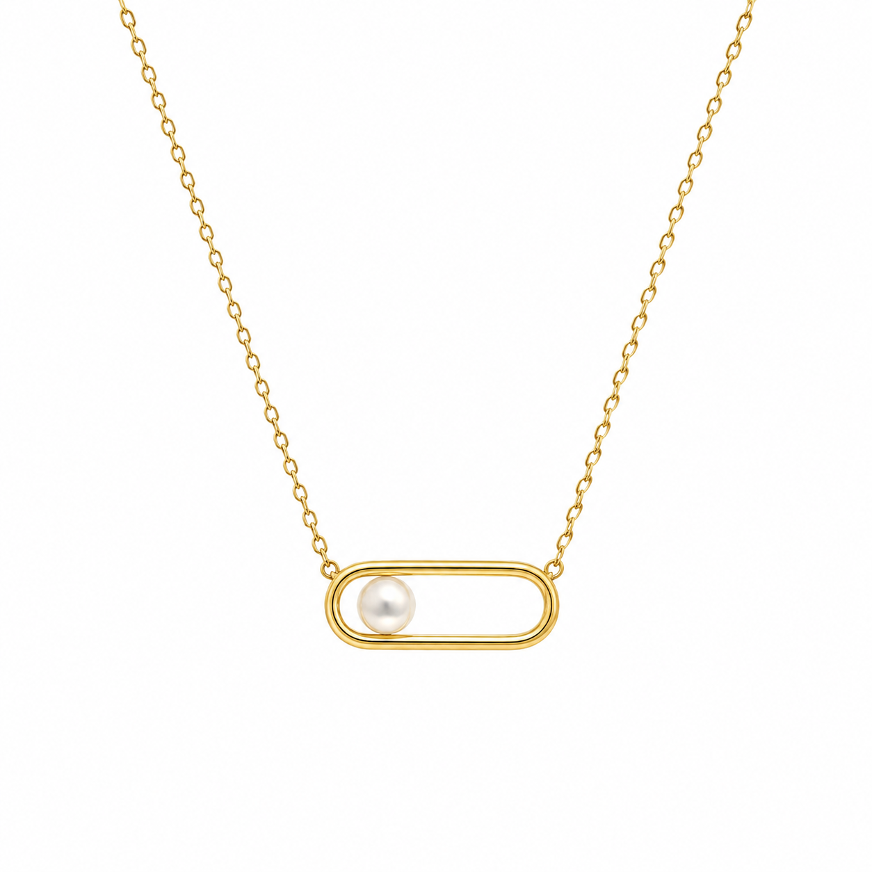 Sliding pearl necklace