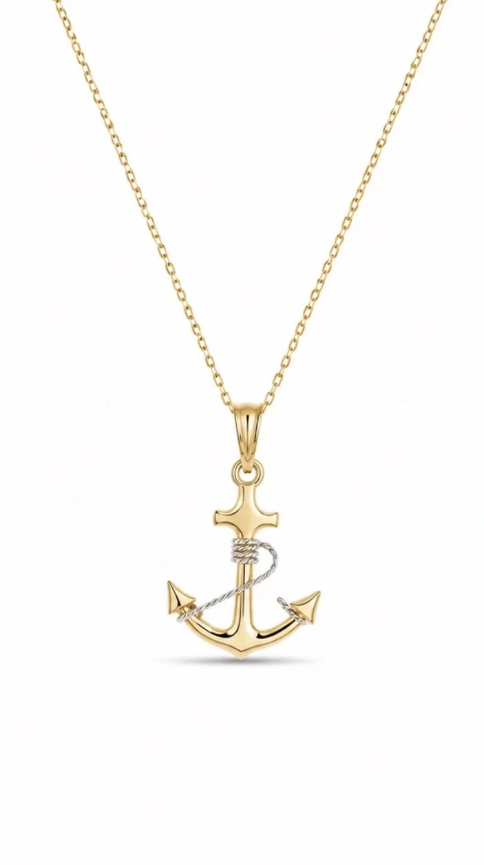 Anchored in Gold Necklace