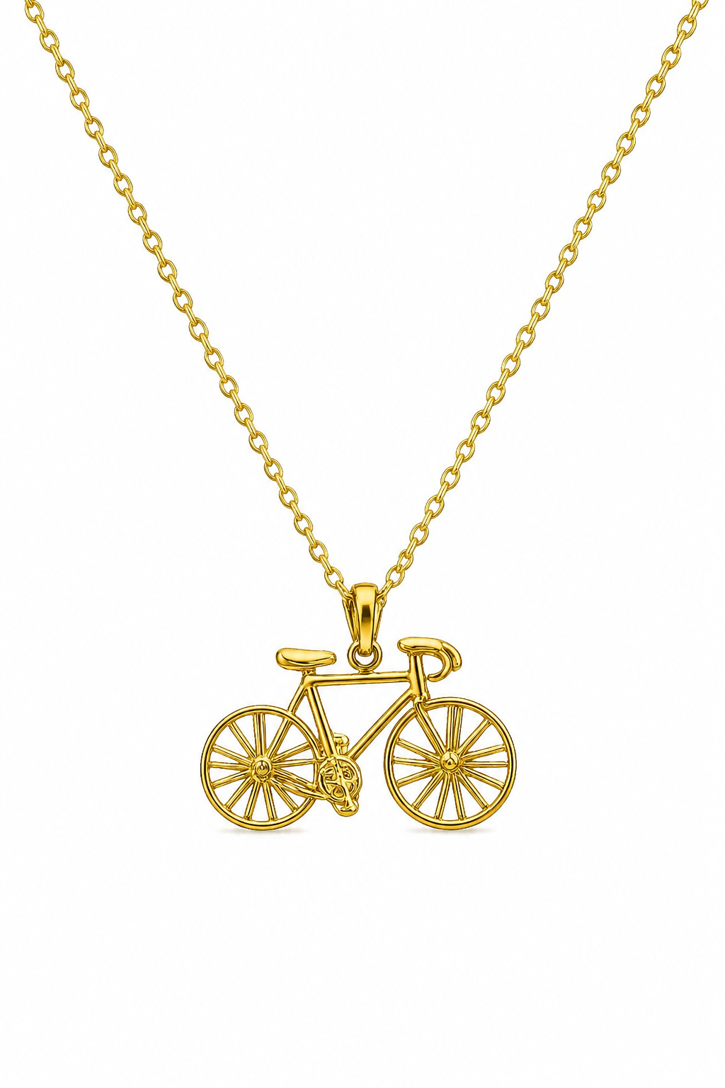Brooklyn bicycle necklace