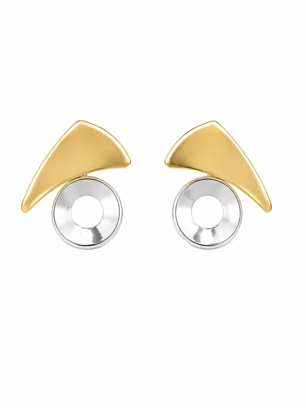 Triangle Eclipse Post Earrings