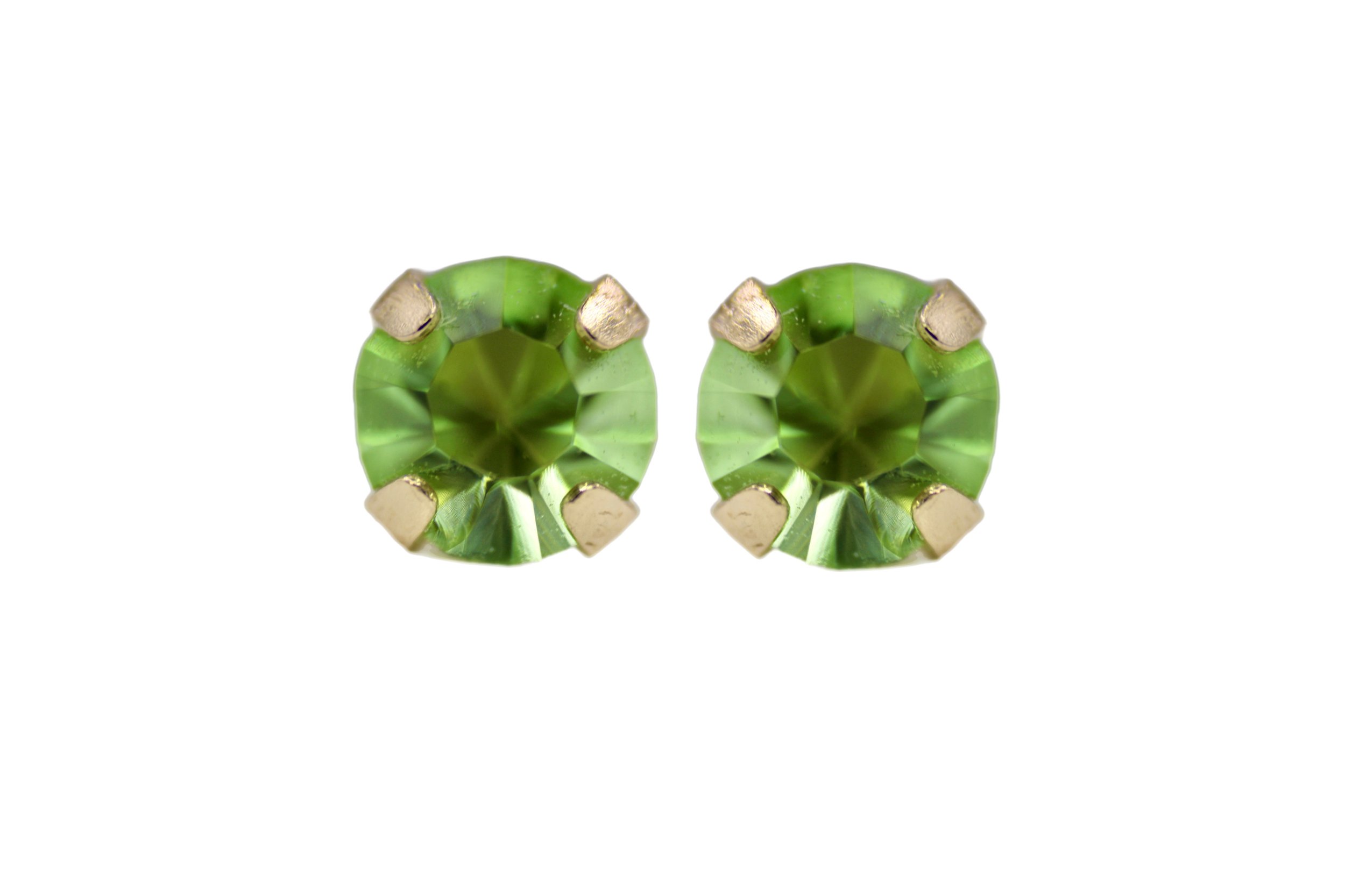Peridot Post Earrings