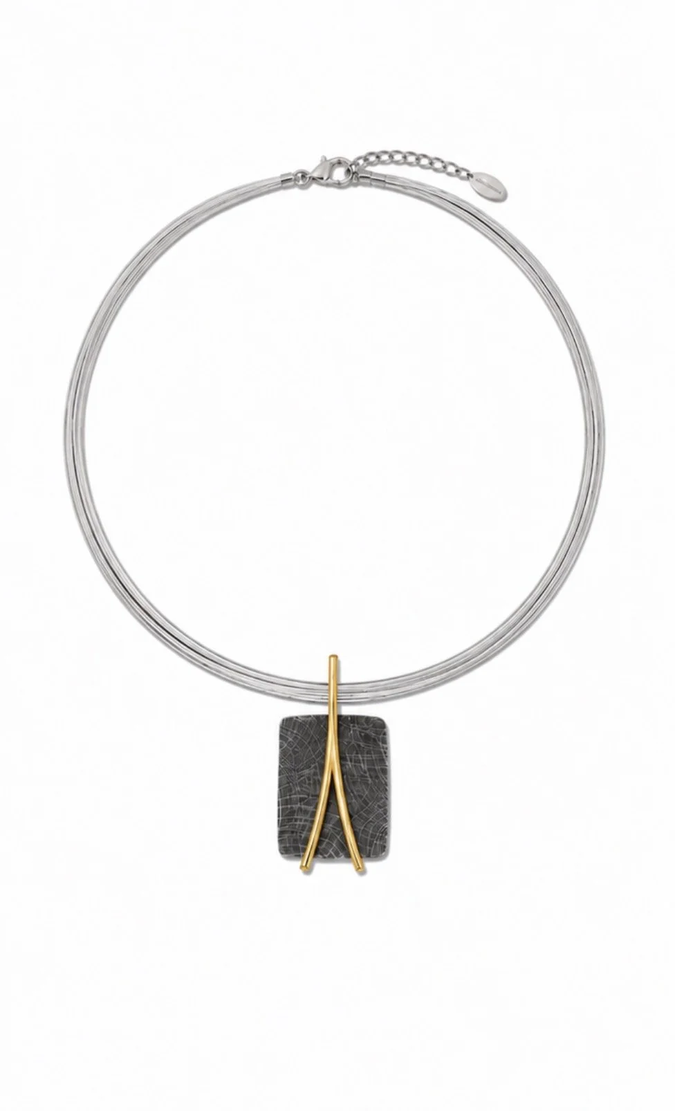 Etched Gold Necklace