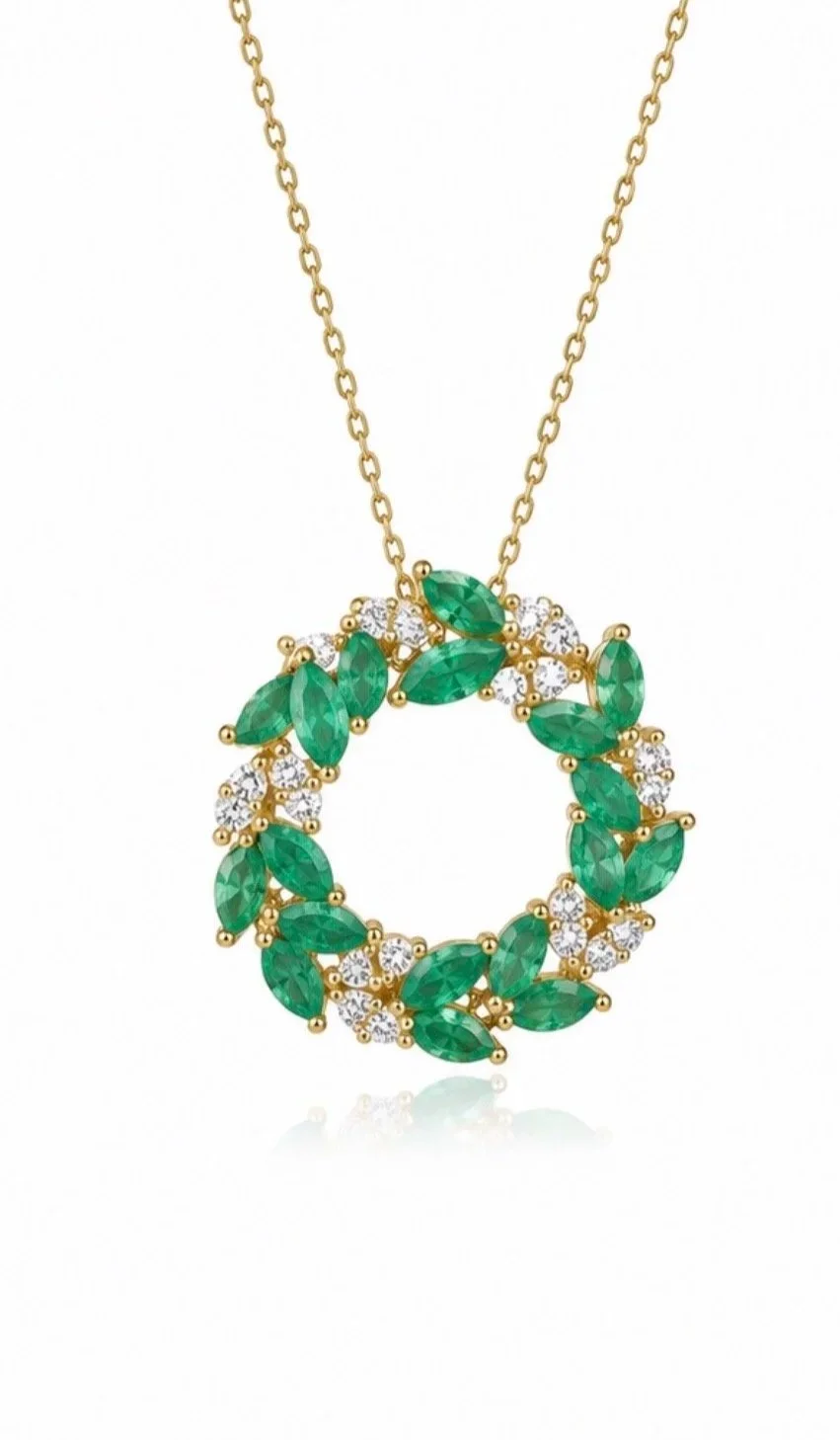 Emerald Wreath Necklace