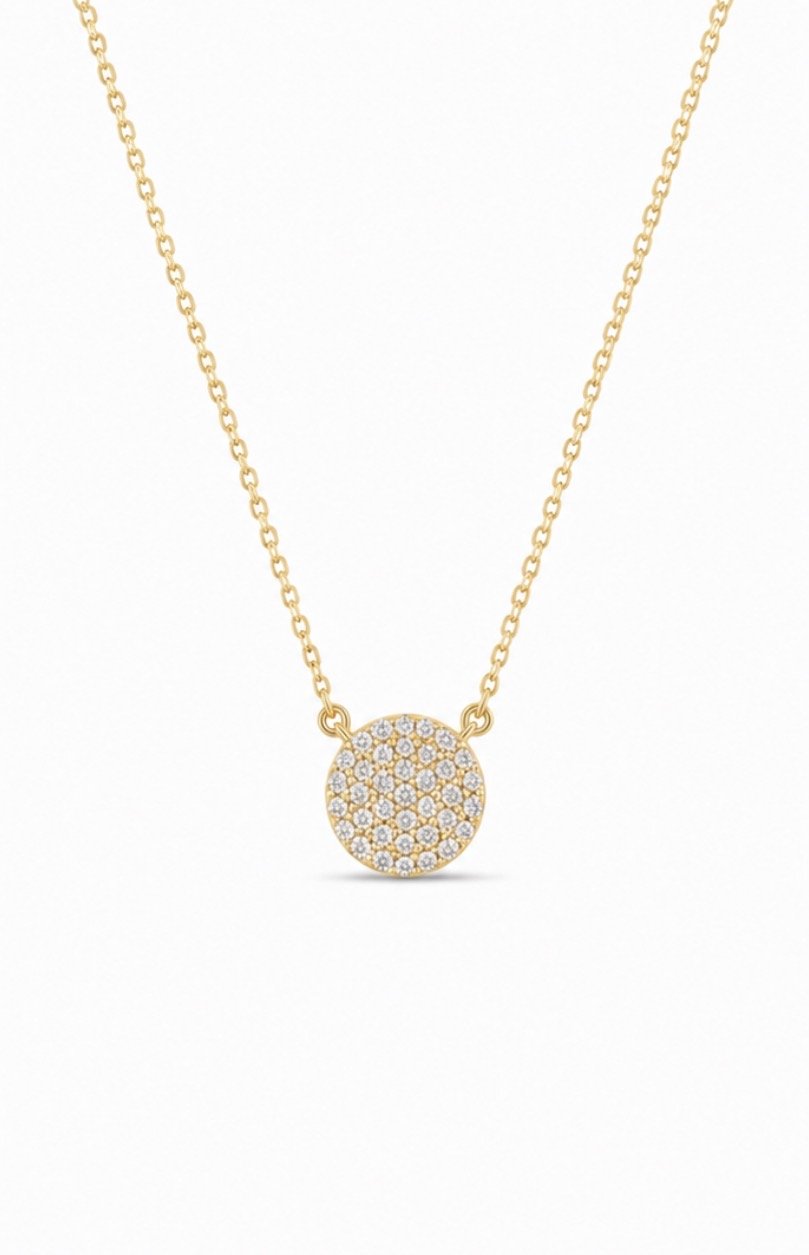Golden Circle Pavé Necklace