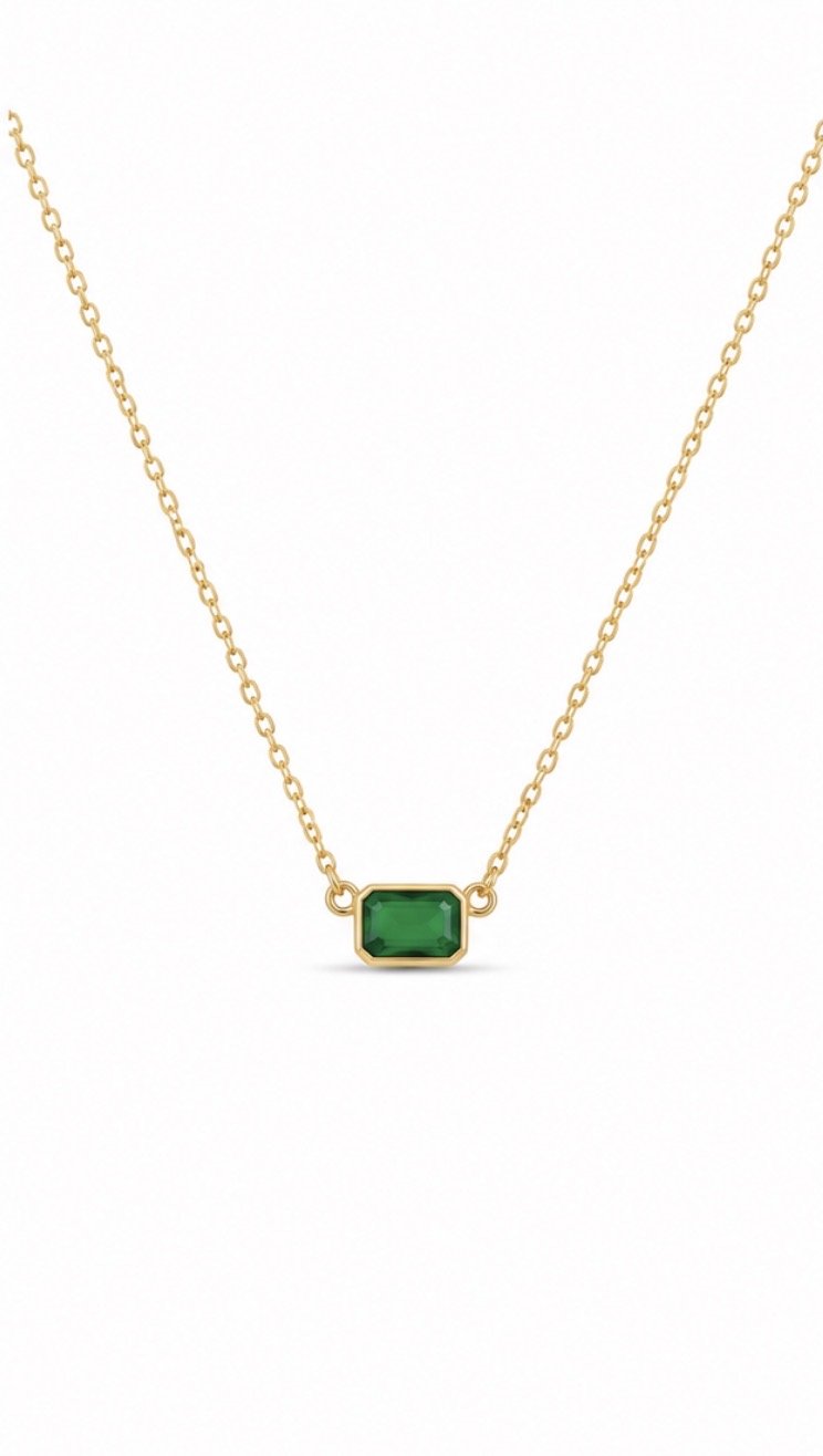 Emerald Square Necklace