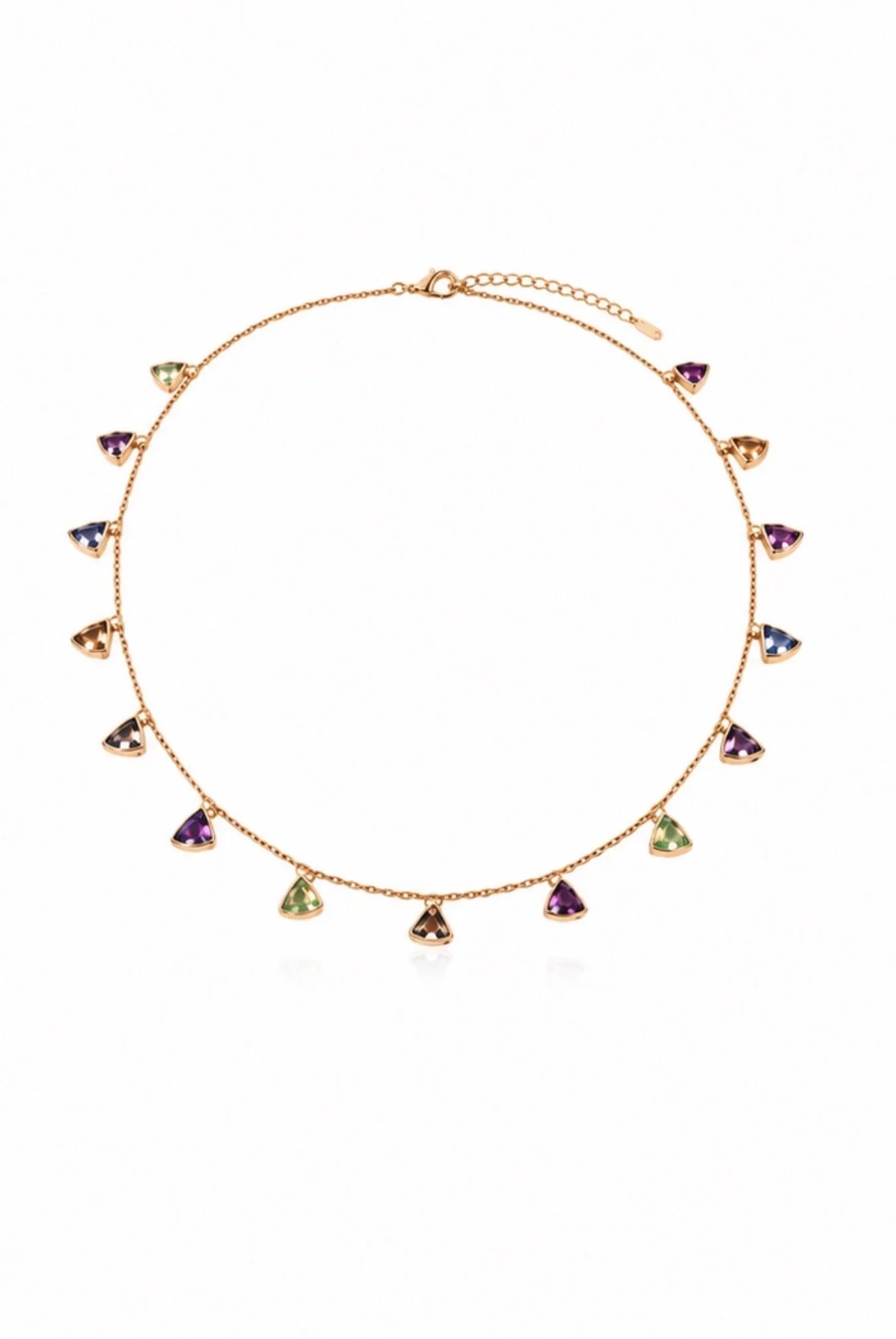 Handmade Multicolored Gem Stones Necklace