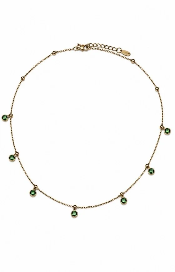 Emerald Bezel Necklace