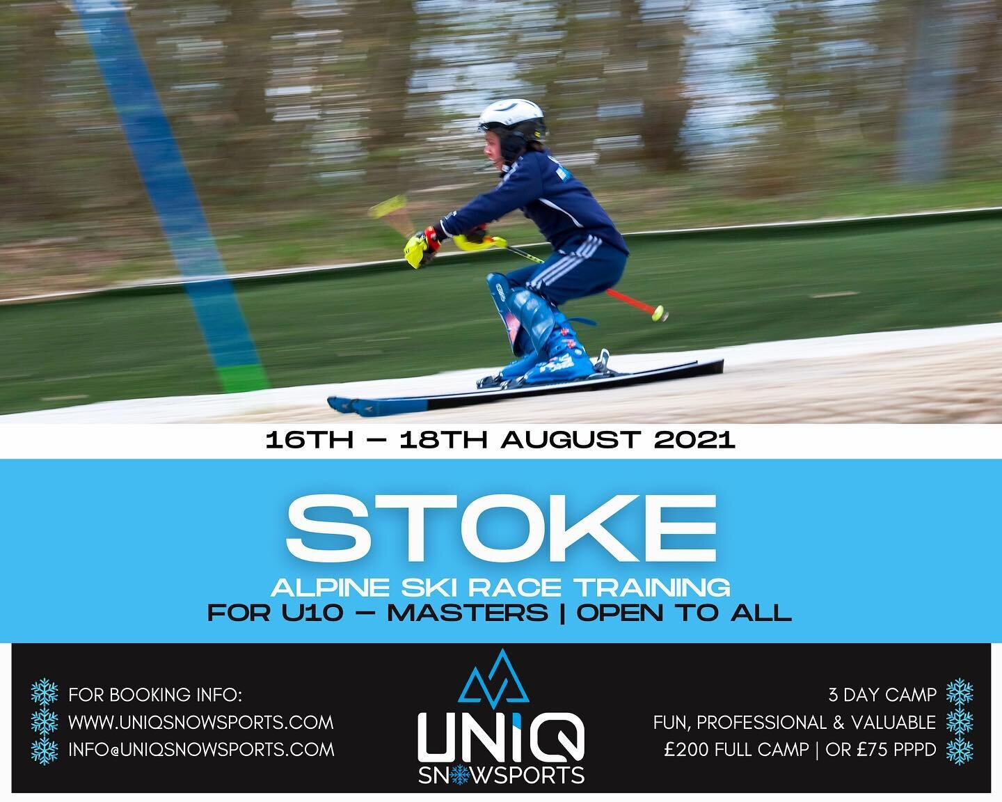 ❄️STOKE 16th - 18th August 2021🤘🏼

We are super excited to be running a Snowsports camp at this amazing UK facility! 

❄️Loads of room for drills
❄️Big start ramp for start training 
❄️Super grippy new matting 
❄️Professional coaching and instructi