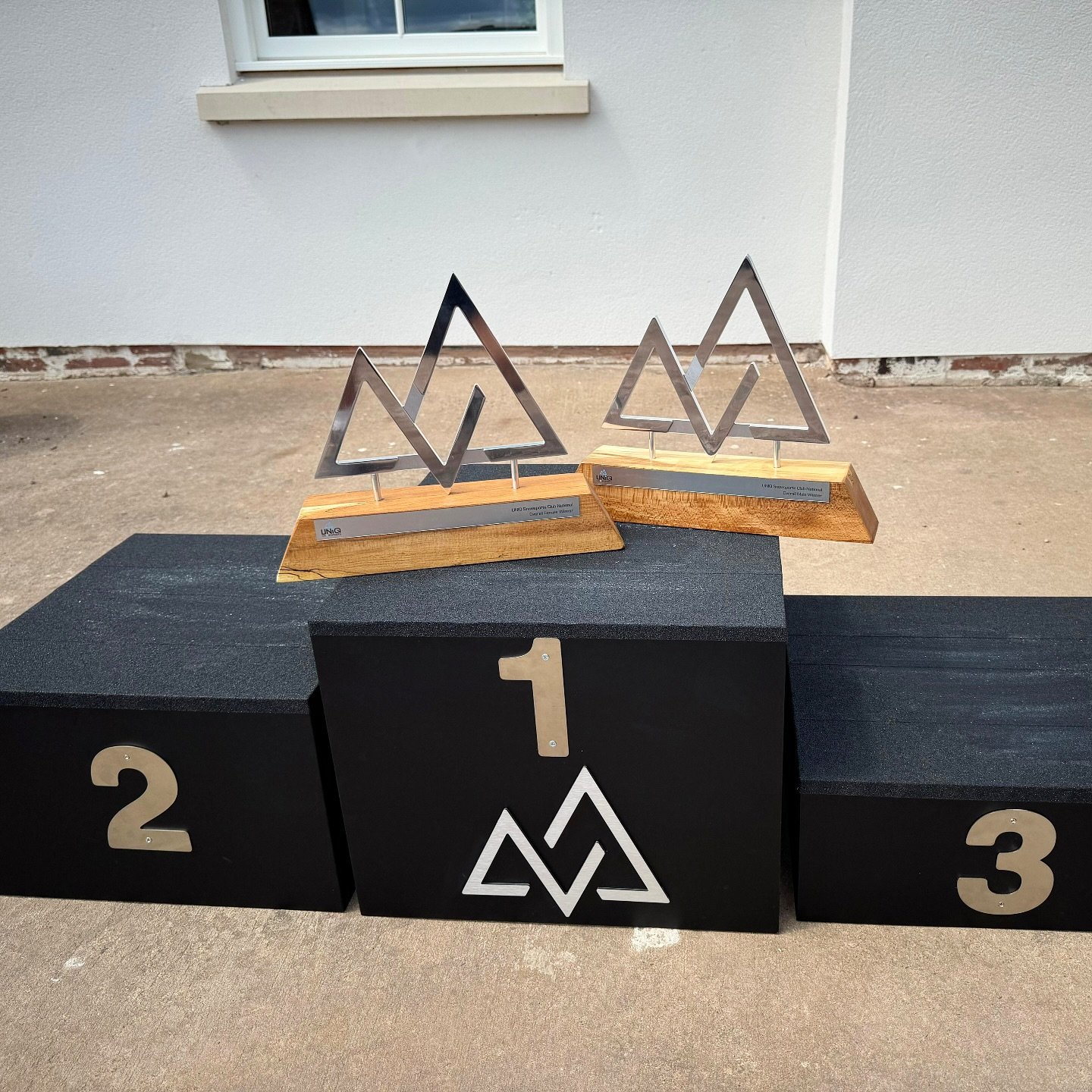 What&rsquo;s coming up for the UNIQ Team 👀

Firstly&hellip; Ash&rsquo;s Dad has been working away in the evenings making these epic trophies and podium! 👏🏻 

This week has been crazy busy as we prepare for our Club National weekend in collaboratio