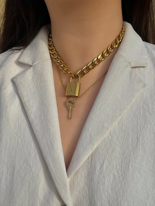 Louis Vuitton, Jewelry, Louis Vuitton Pad Lock Necklace