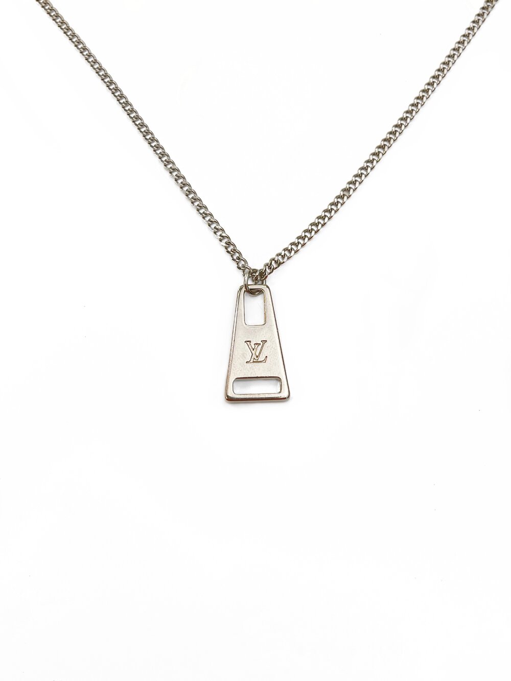 Authentic Louis Vuitton Repurposed Silver Zipper Necklace — LUXE Reworked