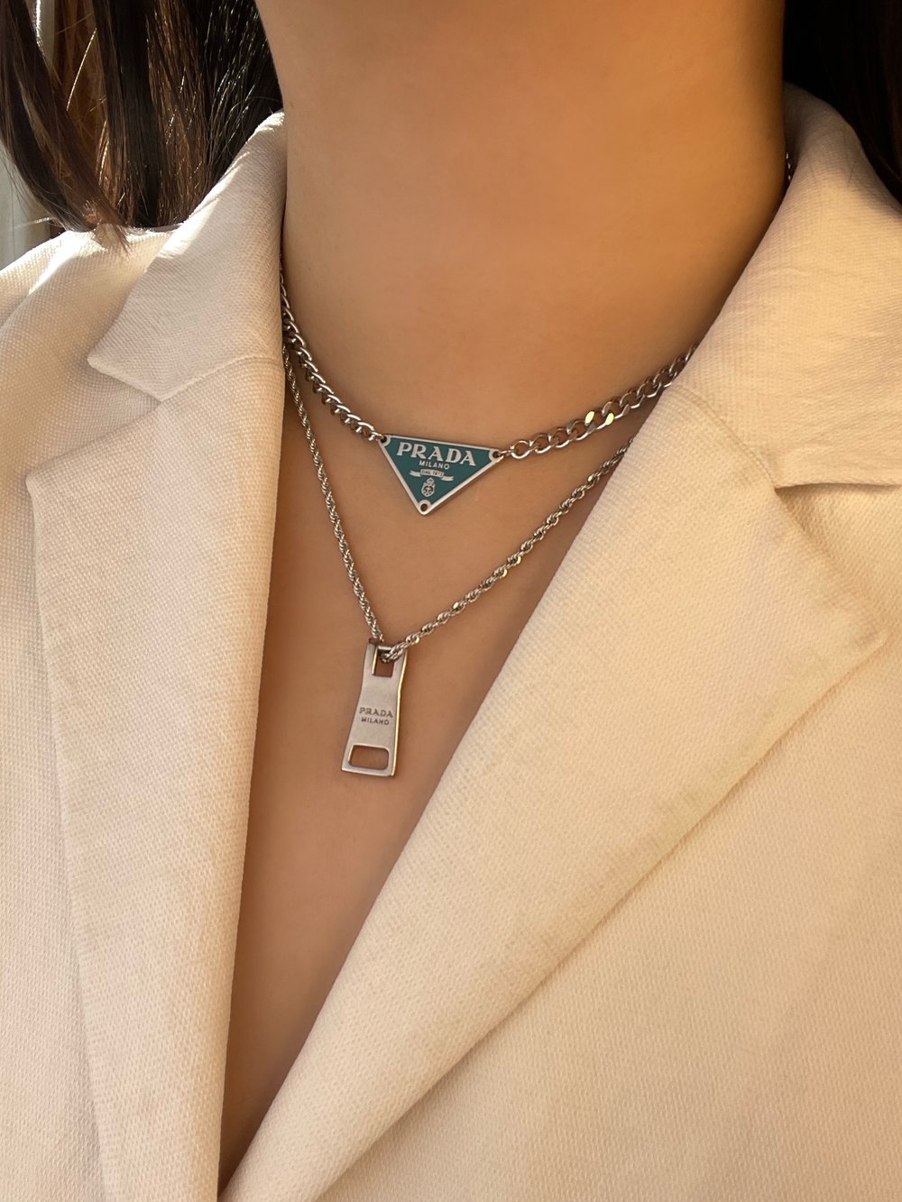 Authentic Gucci Zipper Pull Repurposed Necklace
