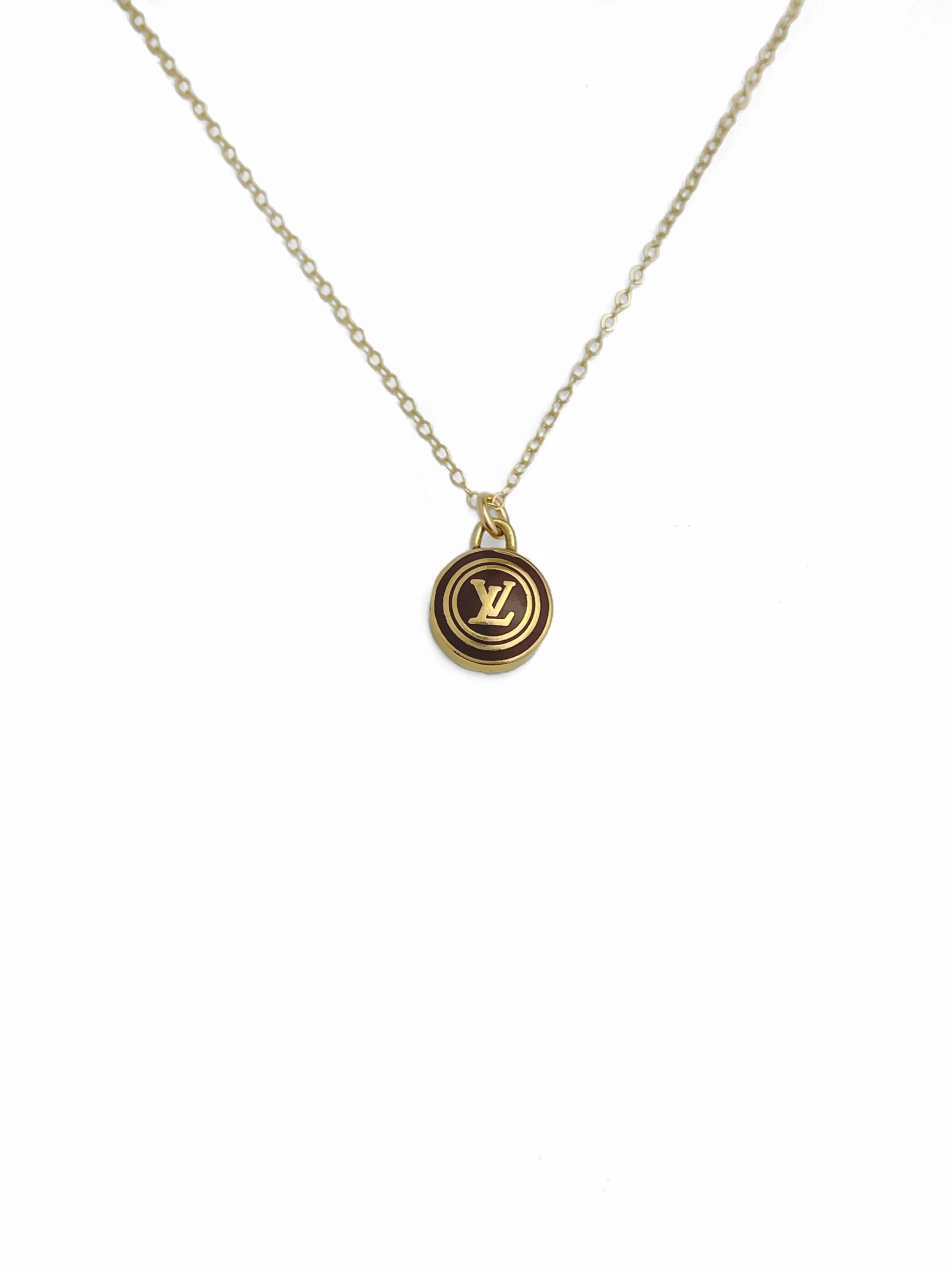 Authentic Louis Vuitton Vintage Espresso Pastilles LV Necklace