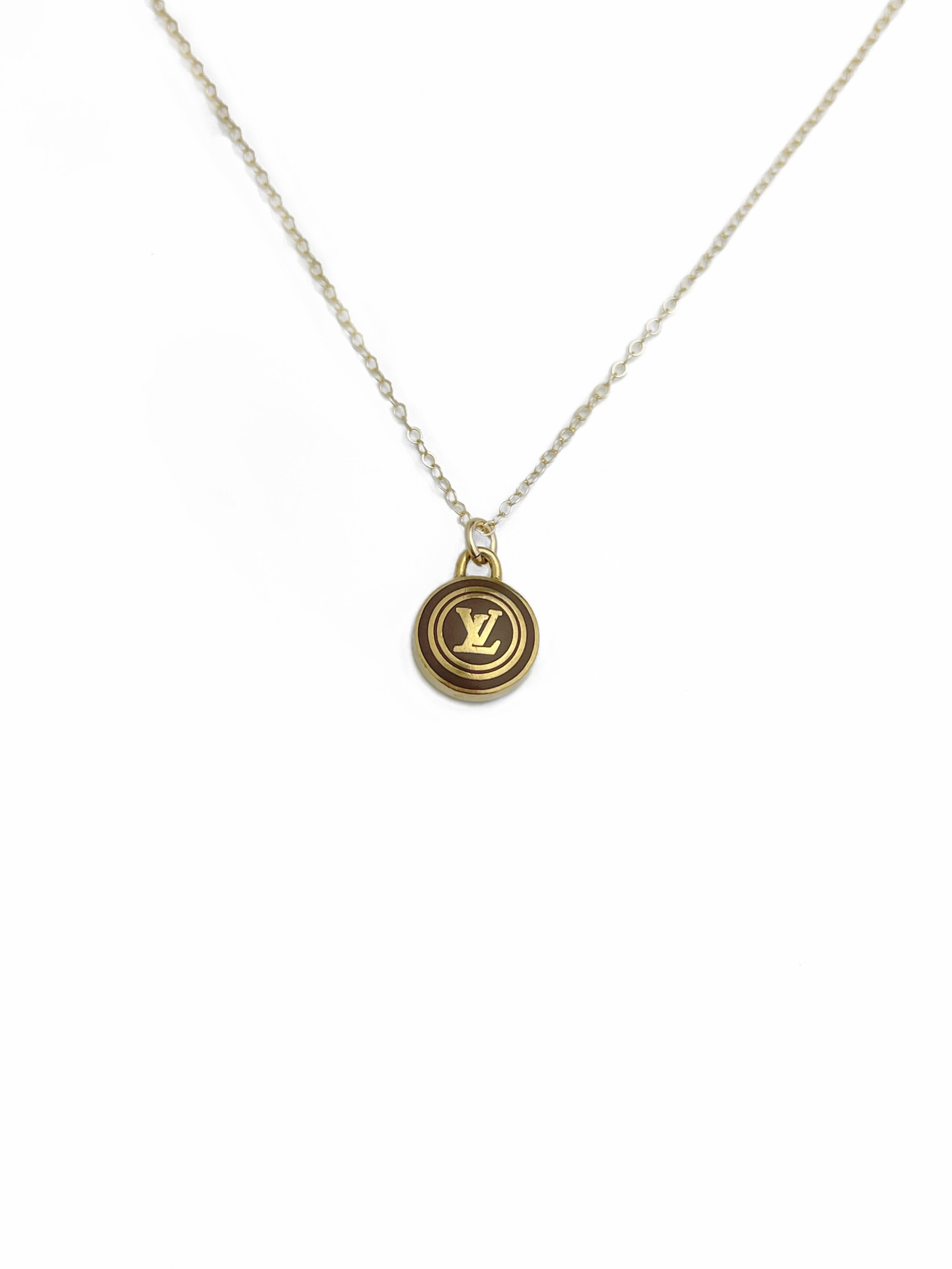Authentic Louis Vuitton Vintage Mocha Pastilles LV Necklace