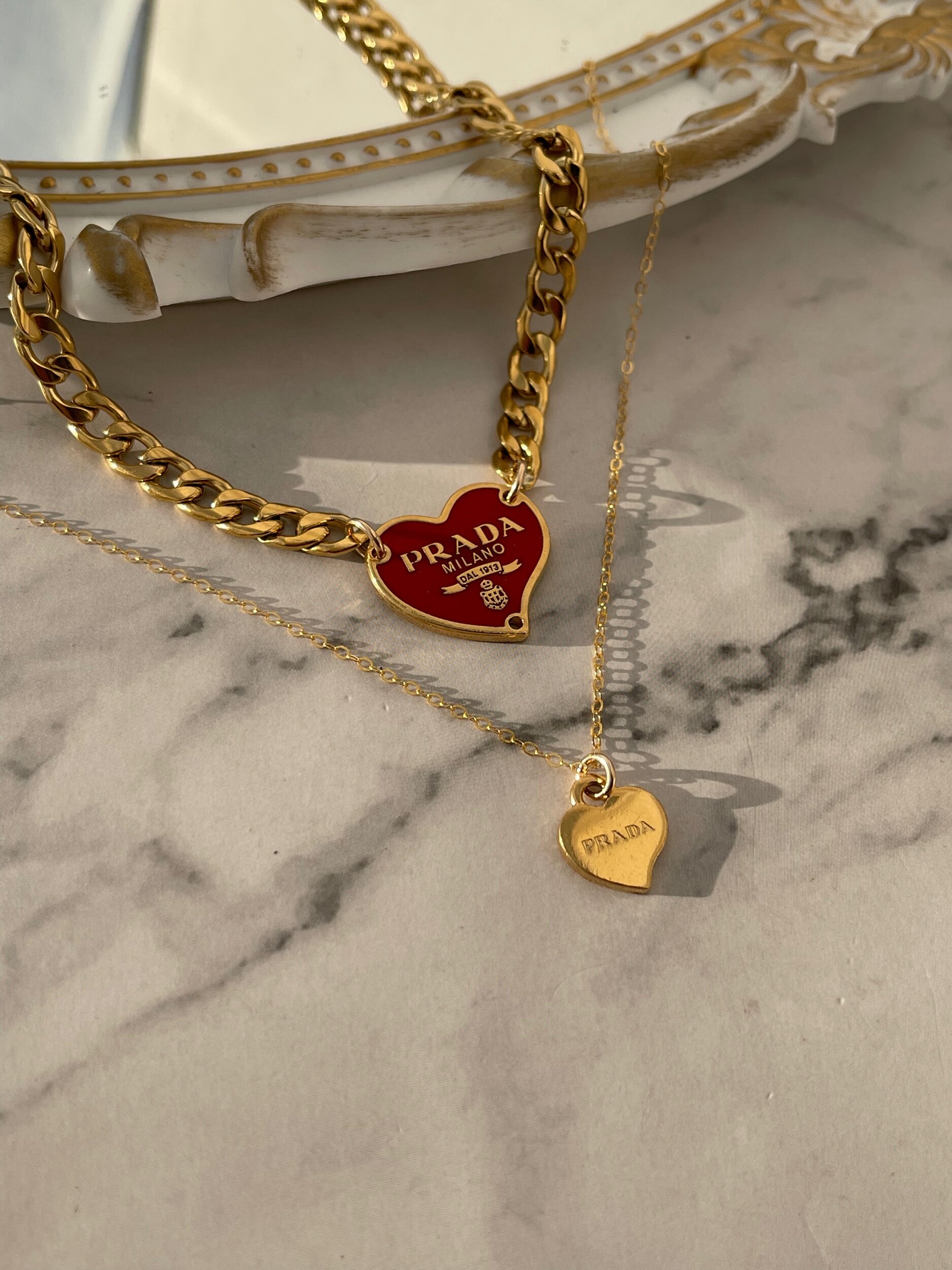 Authentic Louis Vuitton Repurposed Gold Mini Circle Logo Necklace ...