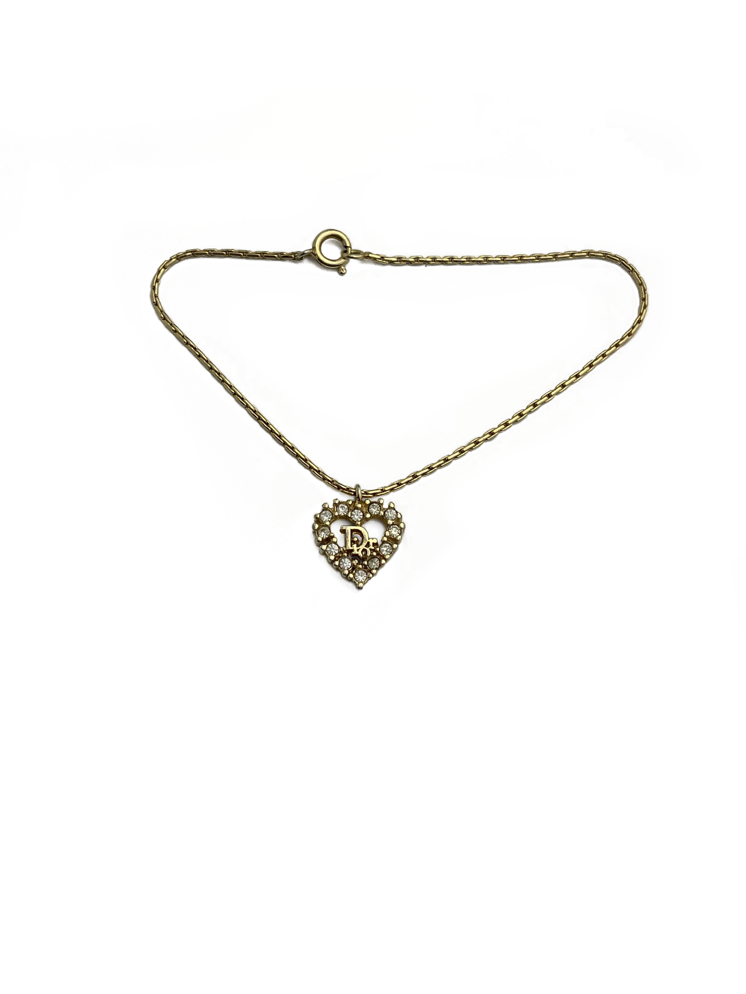 Vintage Dior Enamel Heart Ring