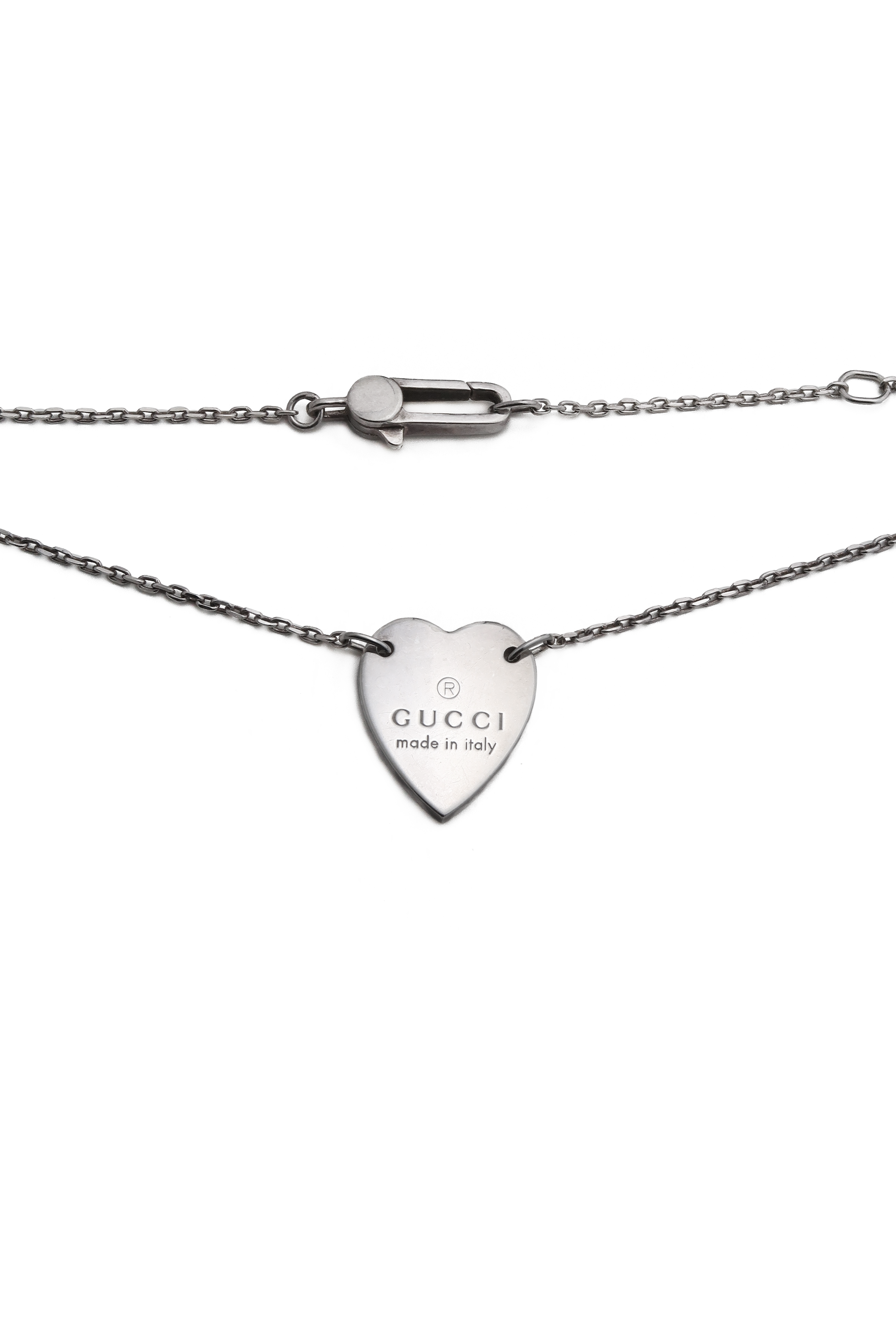Authentic Gucci Vintage Silver Heart Necklace