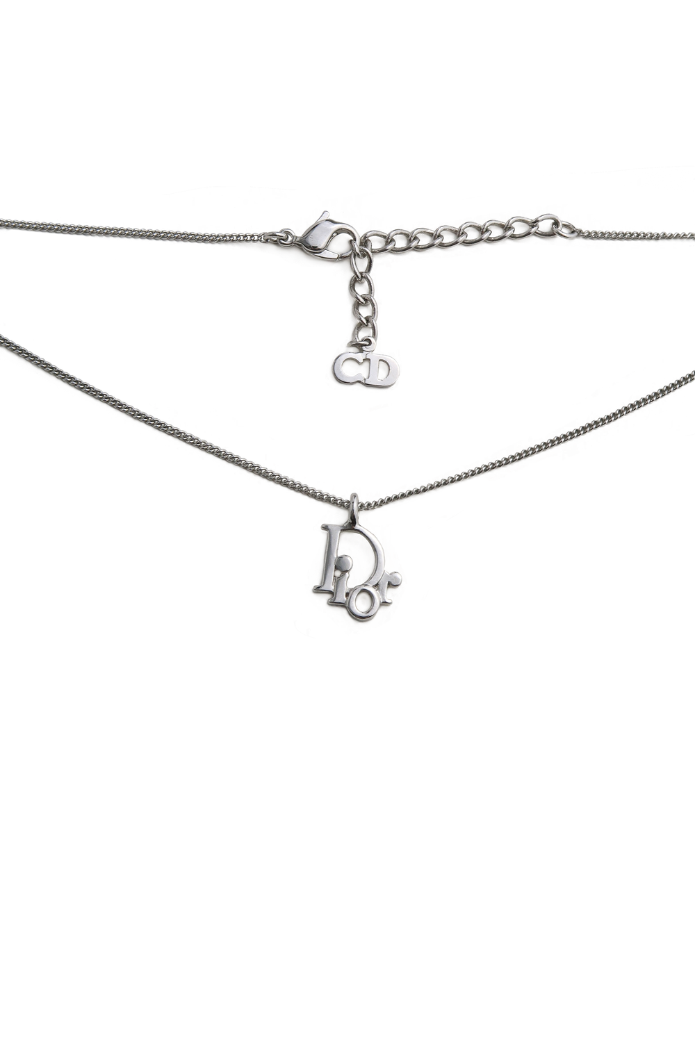 Vintage Dior Monogram Pendant Necklace