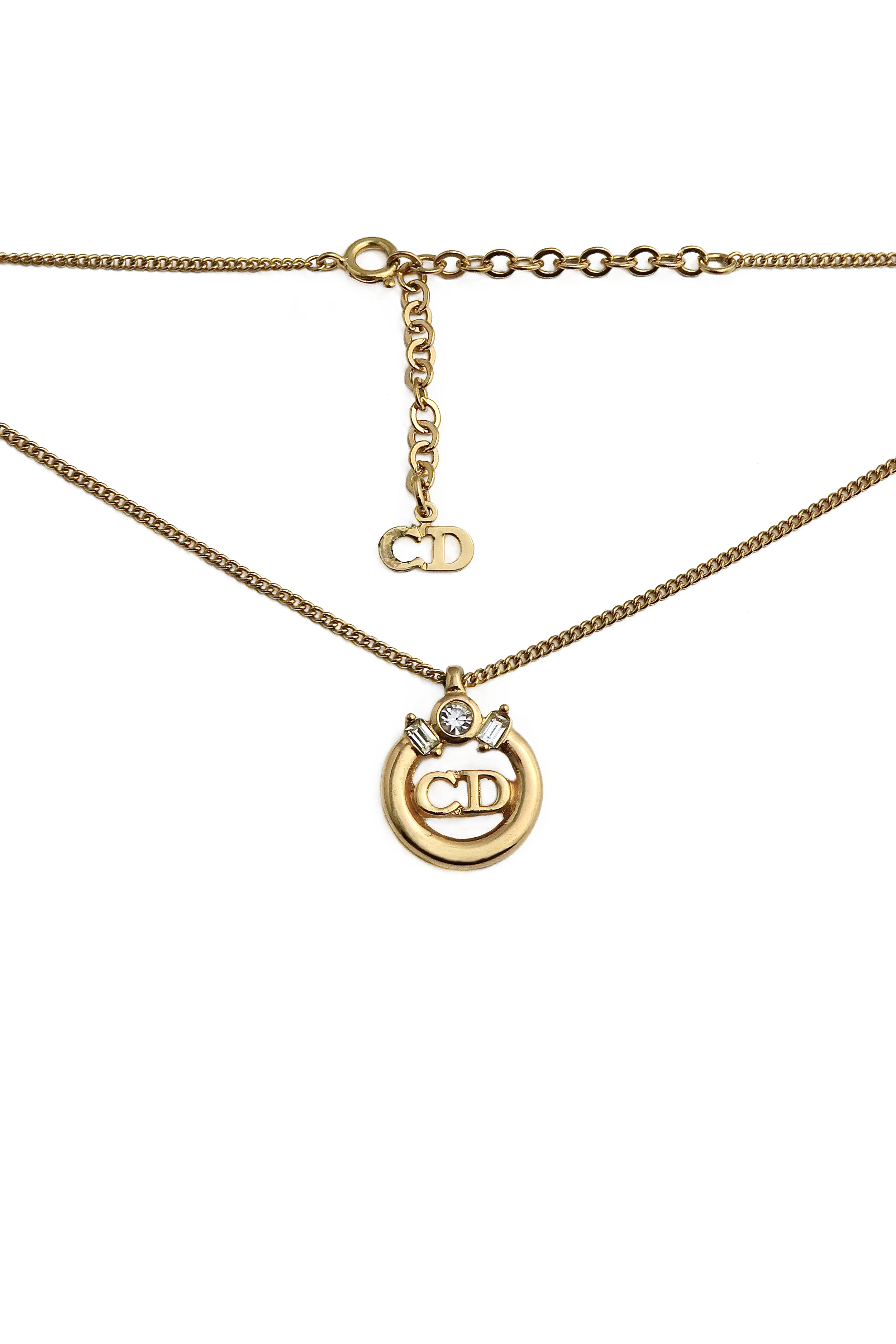 Gold Christian Dior Padlock Necklace Chunky Dior Padlock Necklace Top